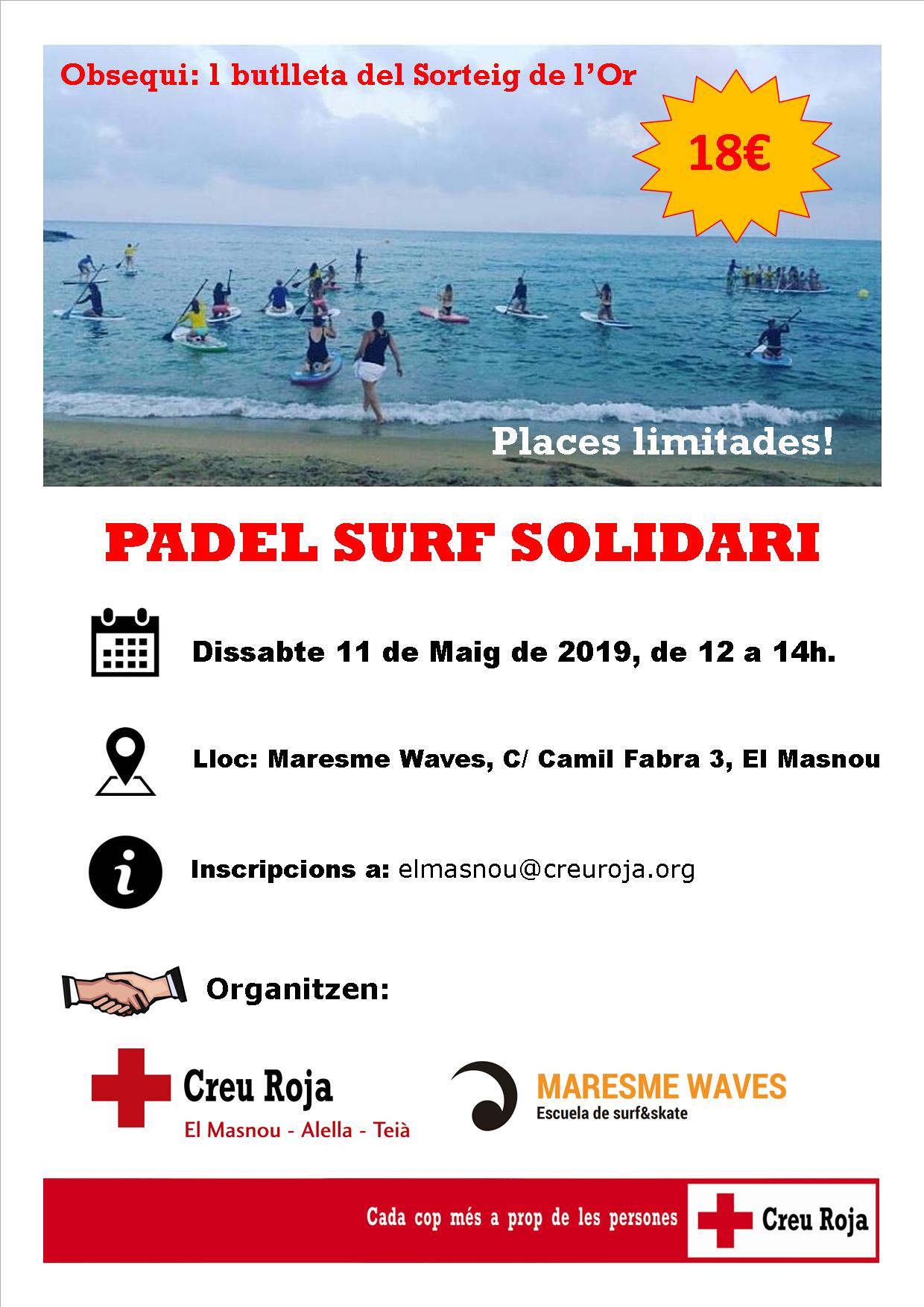 Surf de rem solidari a Maresme Waves
