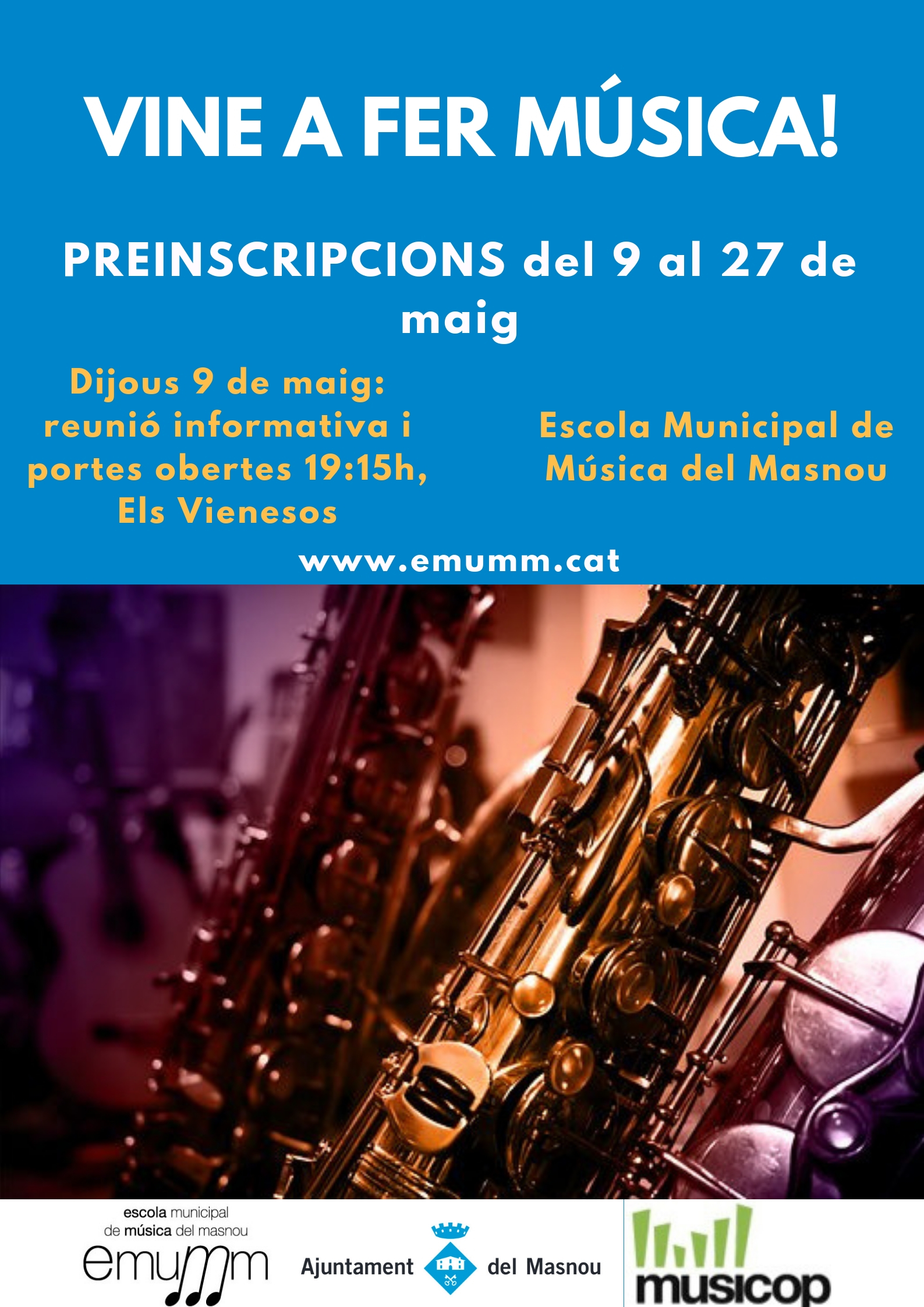 Preinscripció a l'Escola Municipal de Música del Masnou 