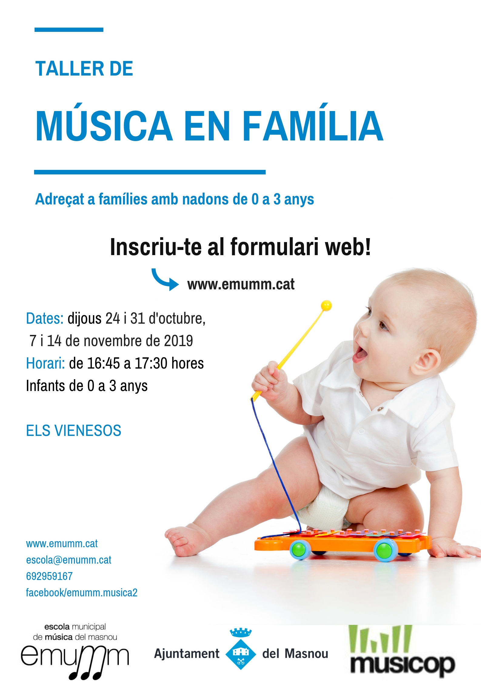 Tallers de música en família (infants de 0 a 3 anys)