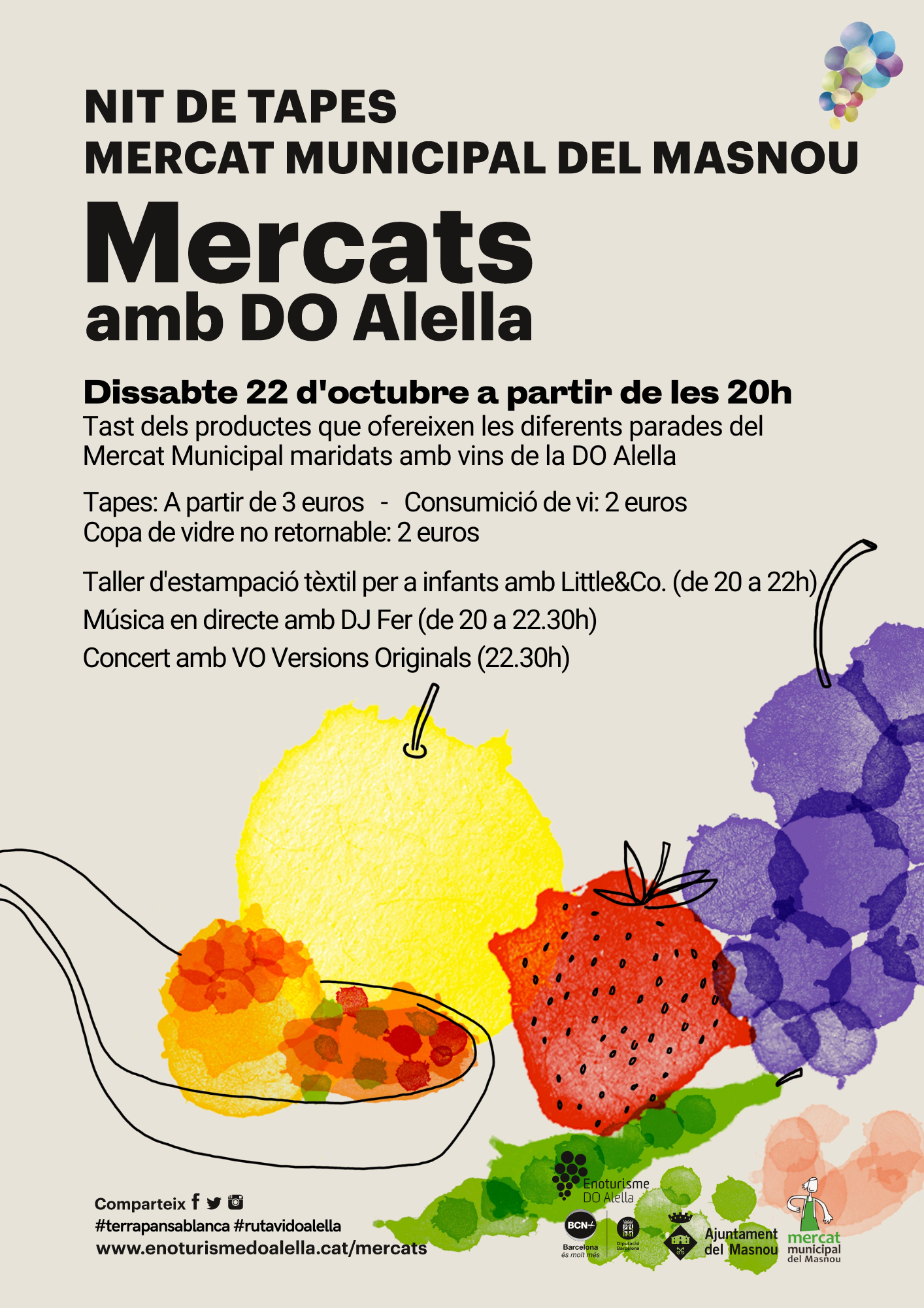 Mercats amb DO Alella - Nit de Tapes al Mercat 