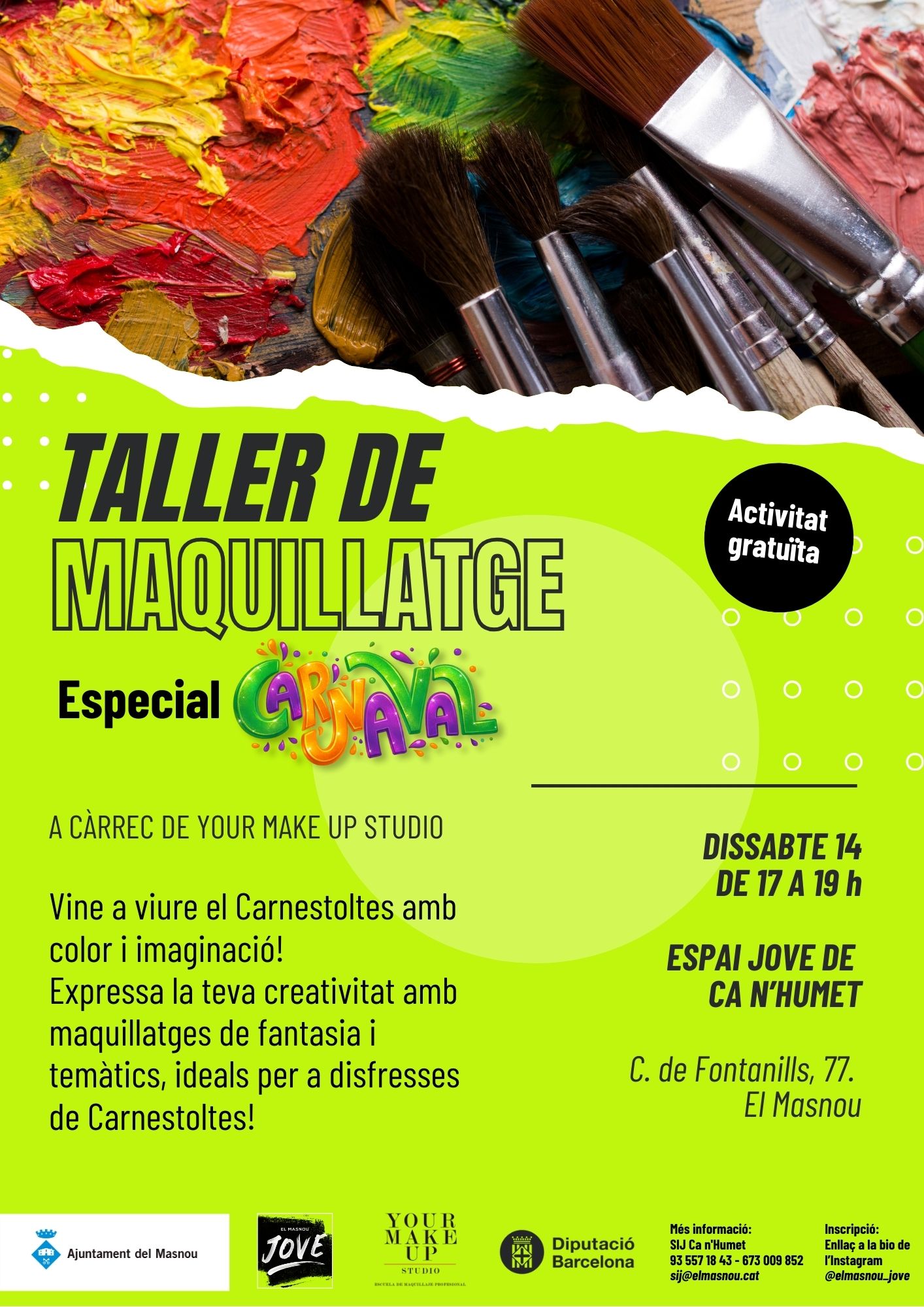 Taller de maquillatge especial carnaval 
