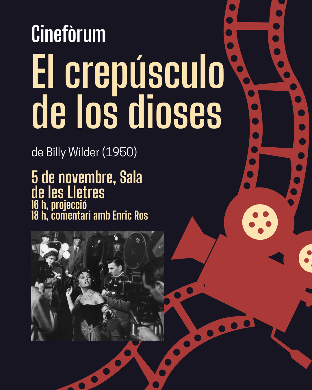 Cinefòrum: 'El crepúsculo de los dioses' (Sunset Boulevard), de Billy Wilder