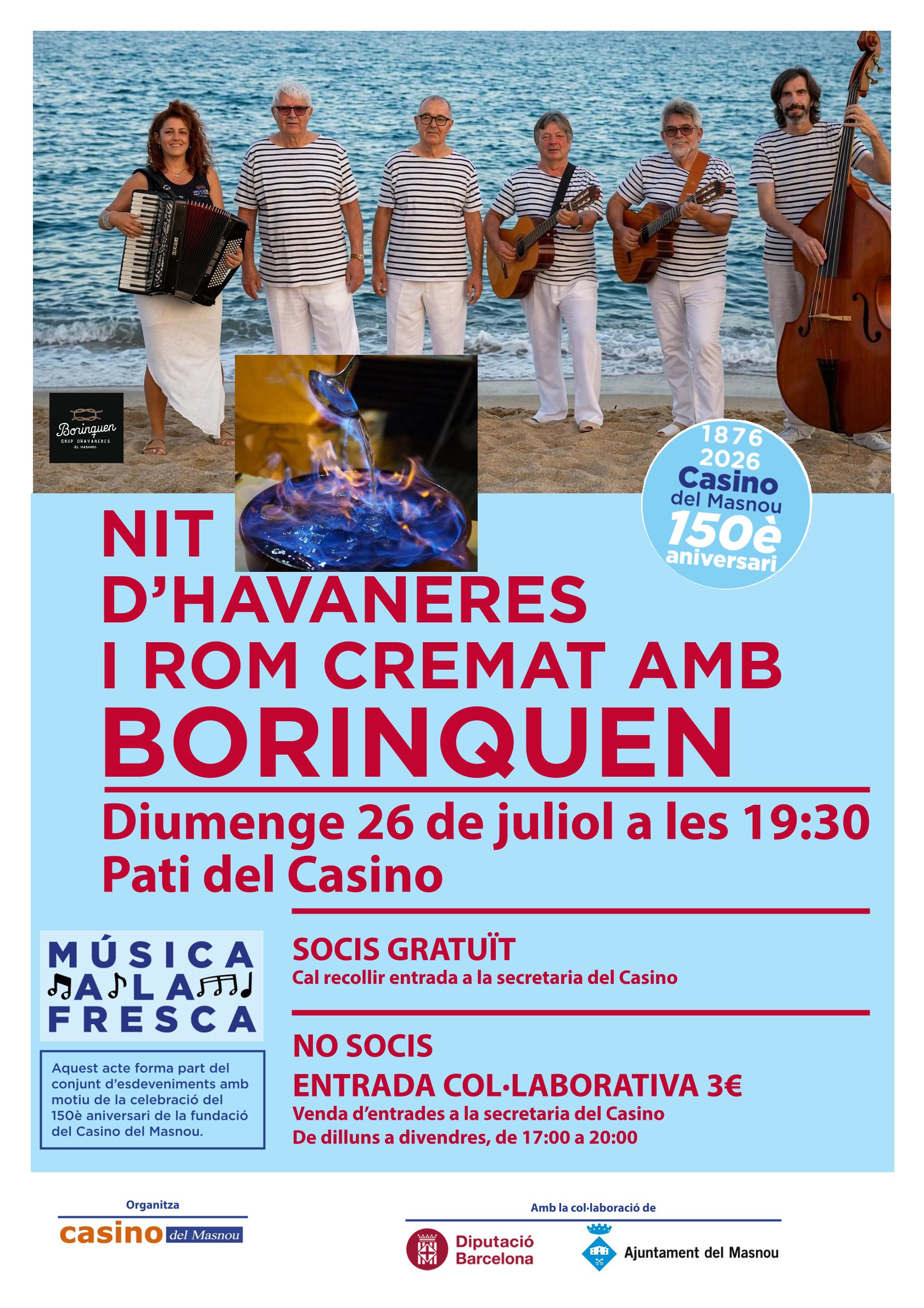 'NIT D'HAVANERES  I ROM CREMAT AMB BORINQUEN'