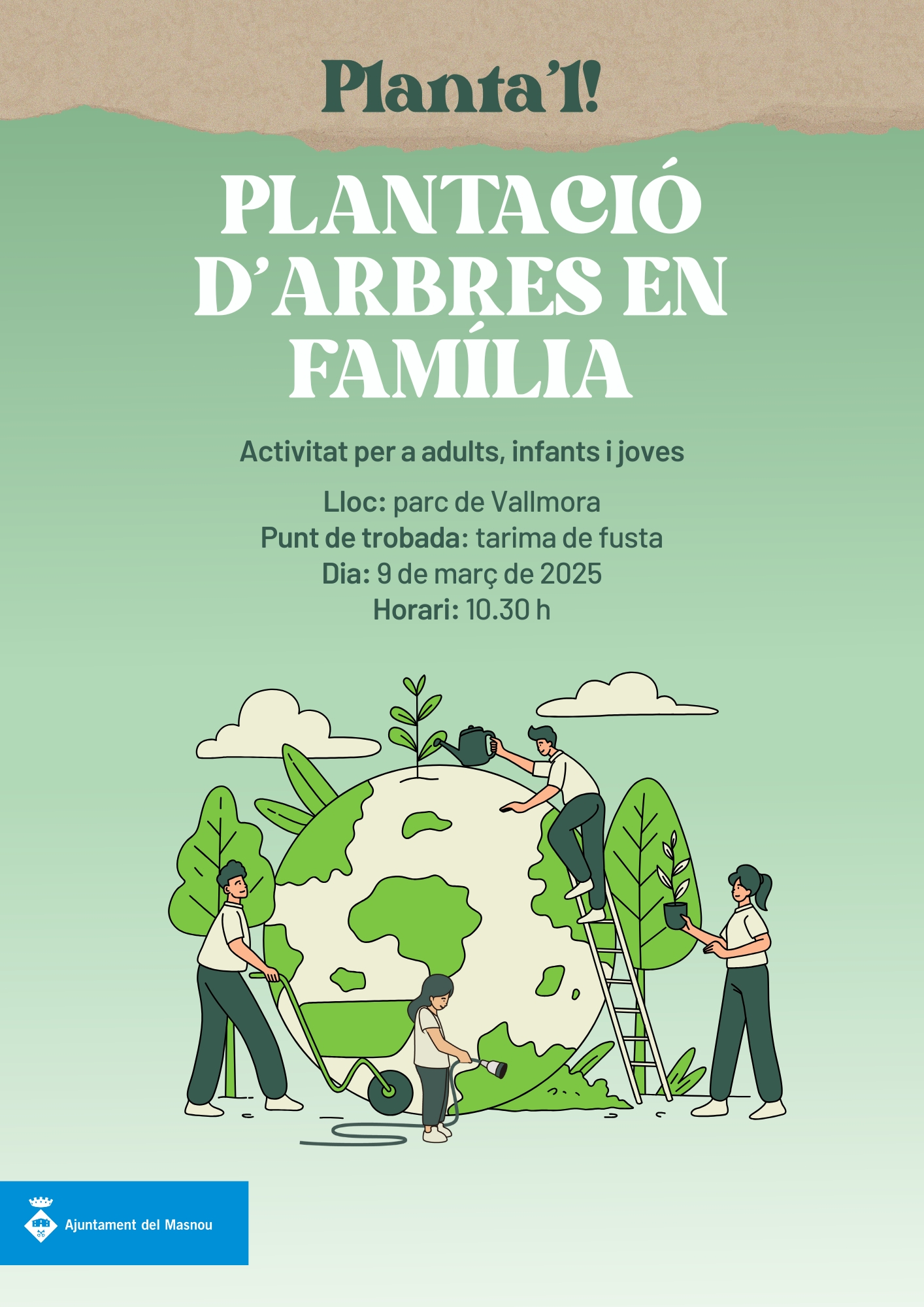 Plantació d'arbres en família