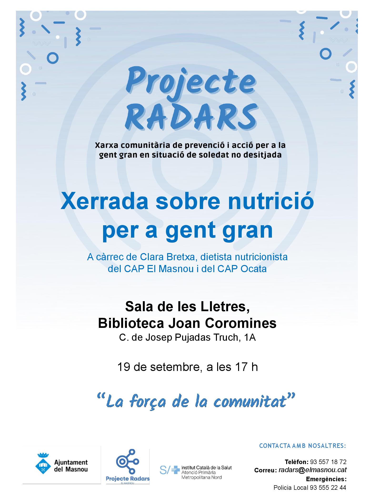 Xerrada sobre nutrició per a gent gran