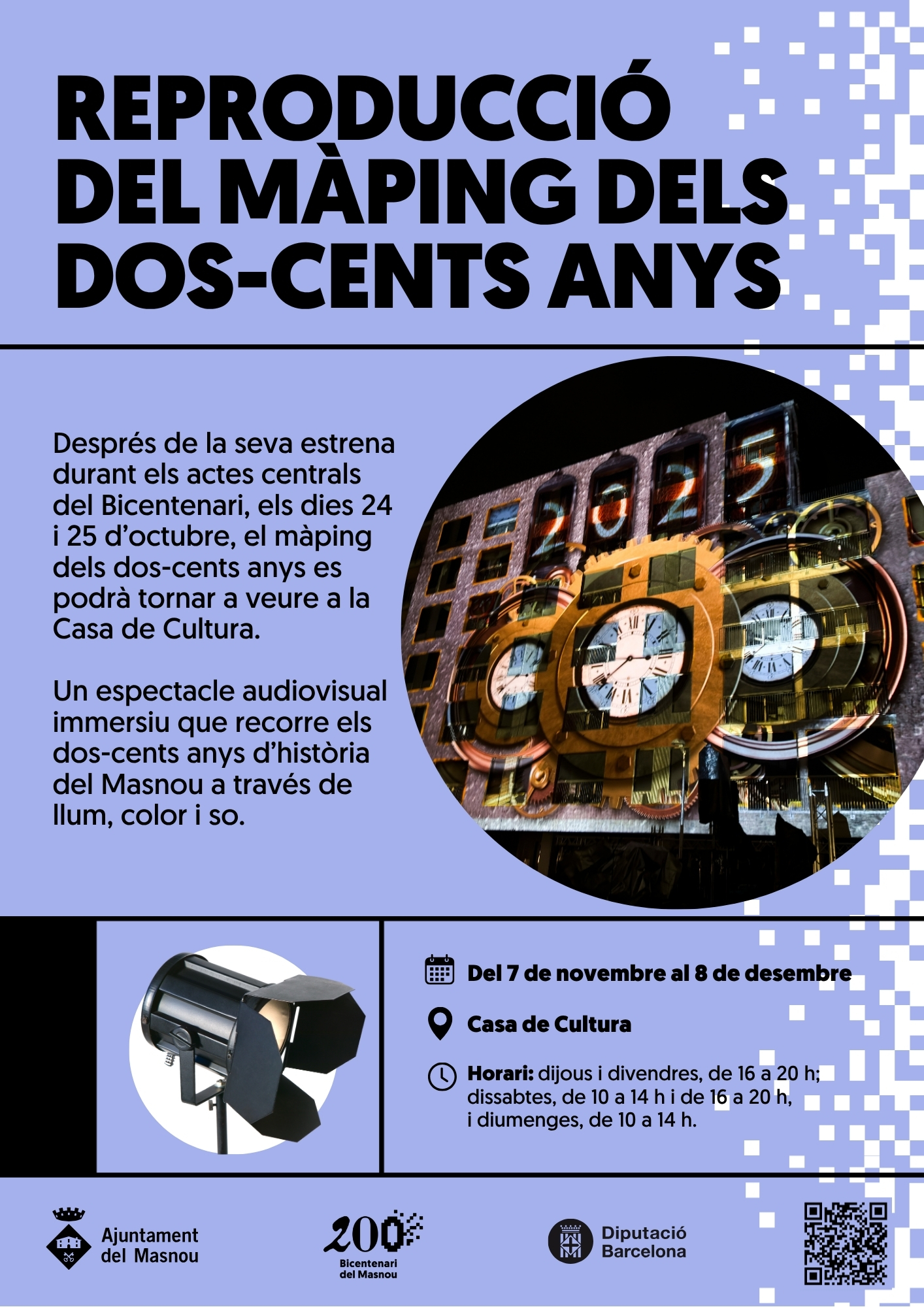 Cartell de la reproducció del màping del Bicentenari