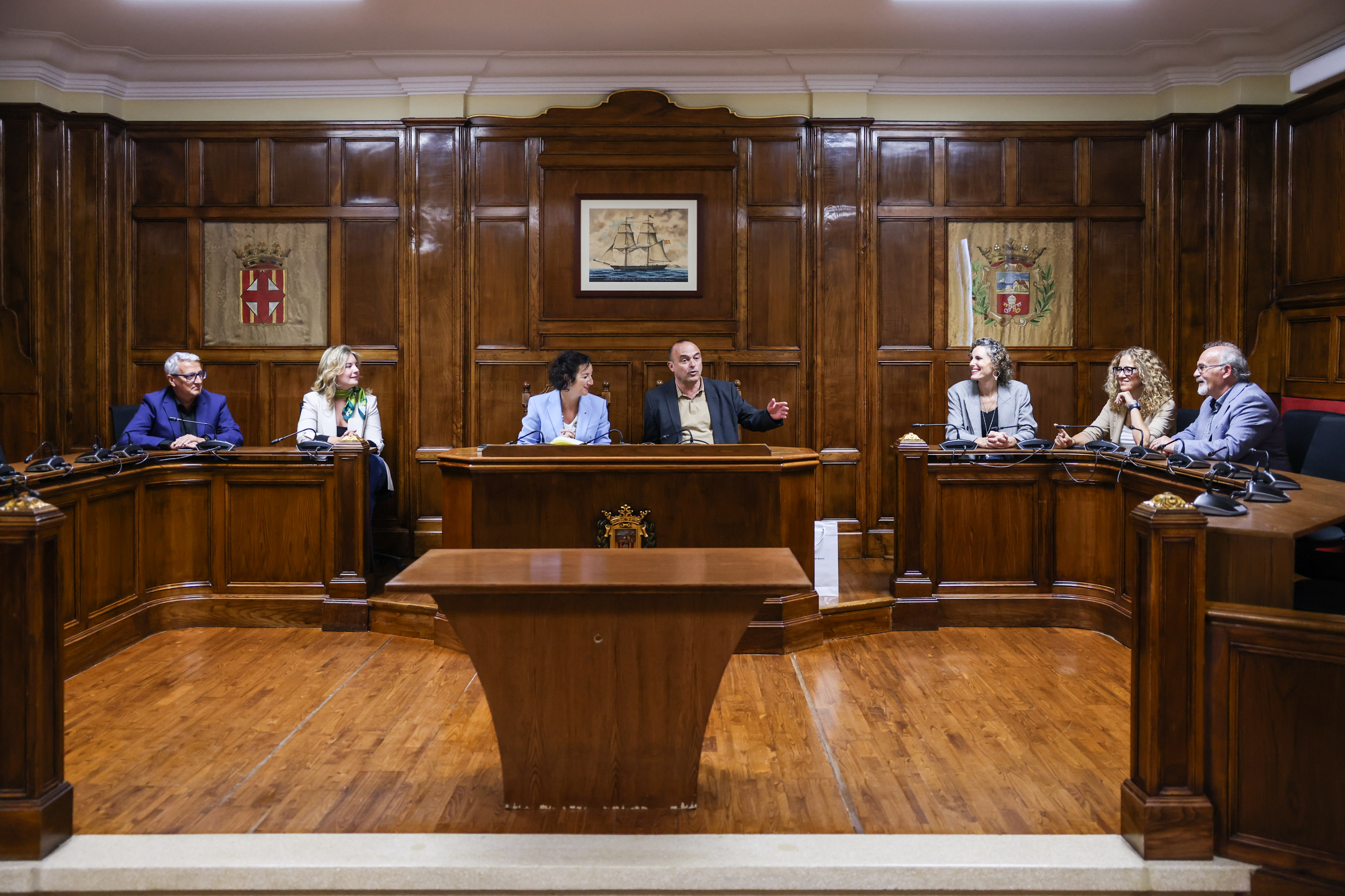 Foto de la visita al Masnou de la consellera d'Economia, Alícia Romero, per pronunciar una conferència a la jornada 