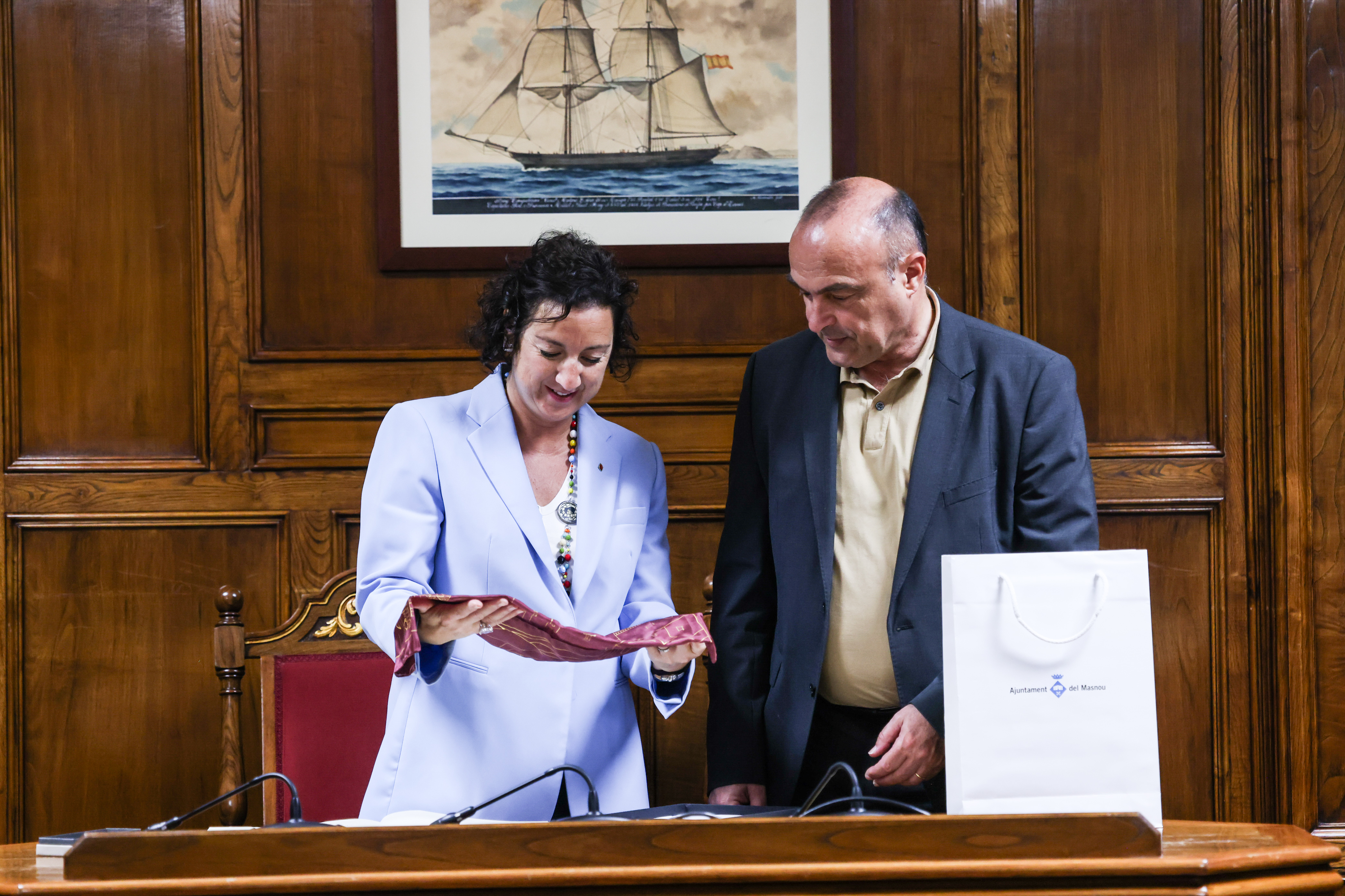 Foto de la visita al Masnou de la consellera d'Economia, Alícia Romero, per pronunciar una conferència a la jornada 
