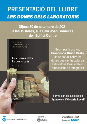 Cartell de l'acte de presentació del llibre 'Les dones dels Laboratoris'