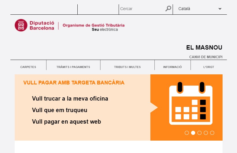 A partir de l'1 de gener els tributs municipals els gestionarà la Diputació de Barcelona
