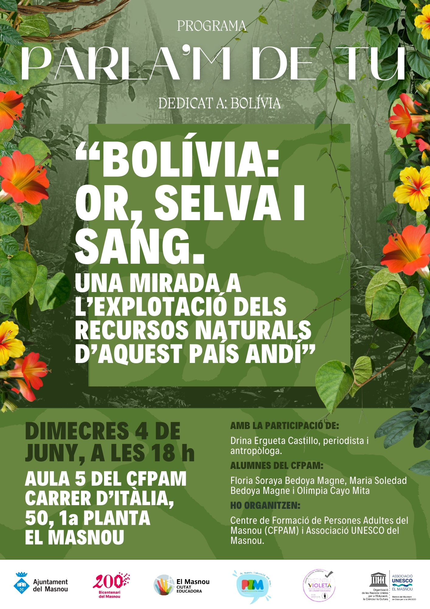 Cartell Parla'm de tu: Bolívia