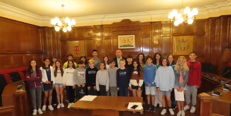 Foto de la sessiÃ³ plenÃ ria del Consell d'Infants 2021-2022