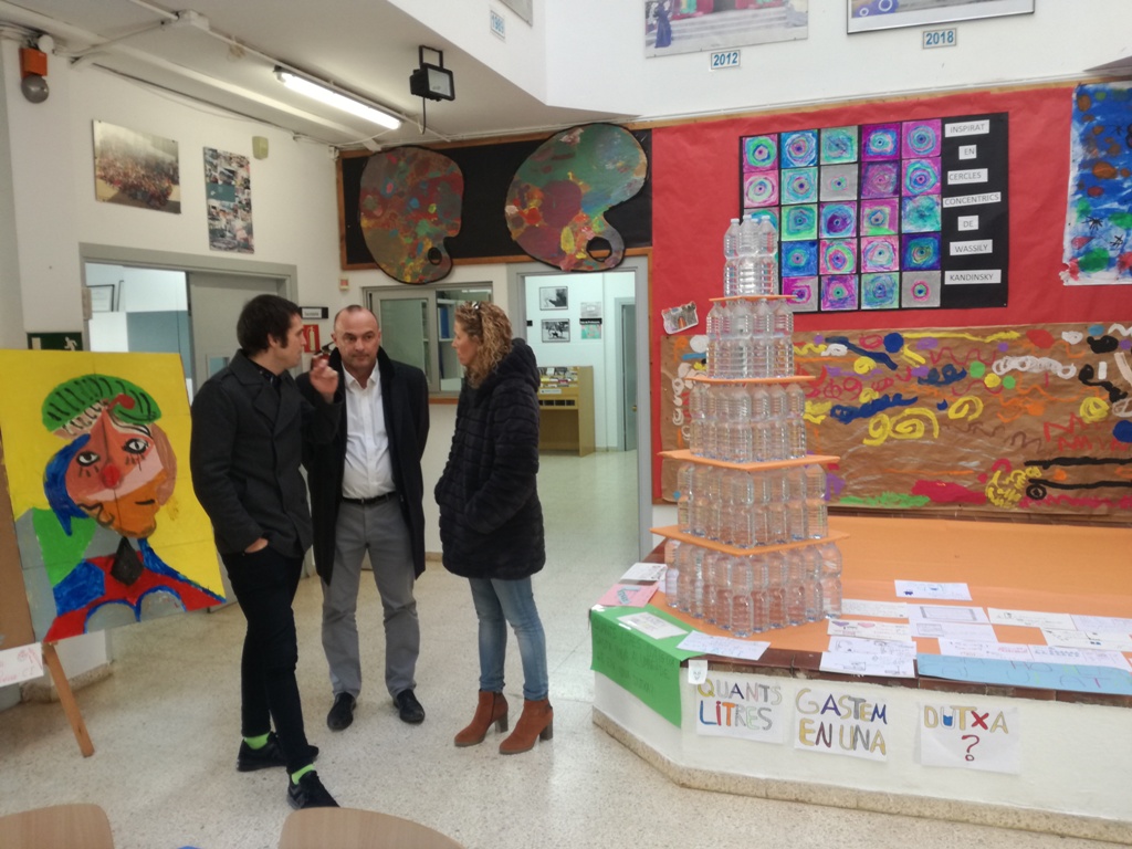 Visita d'obres al nou menjador de l'Escola Ferrer i Guàrdia.