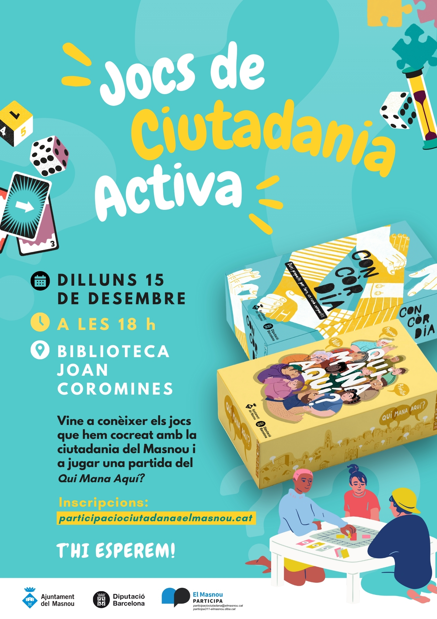 Presentació i partida del joc Qui Mana Aquí?