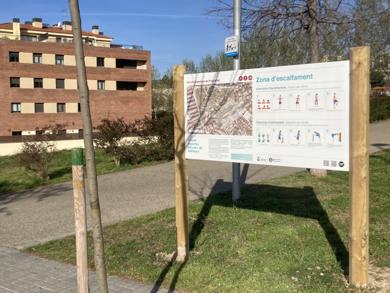 Foto. Circuit esportiu del parc de Vallmora