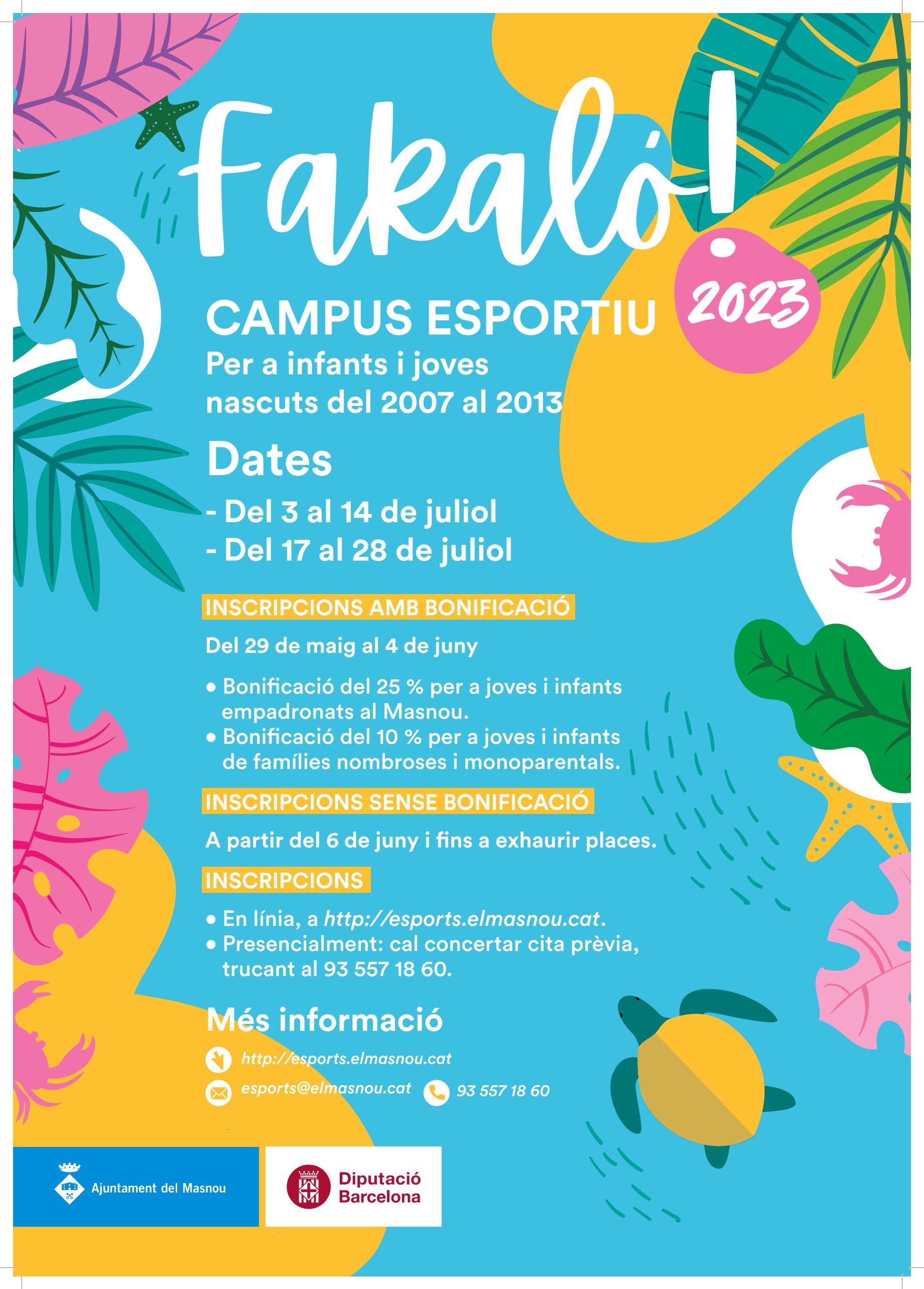 Fakaló. Cartell amb resum informació.