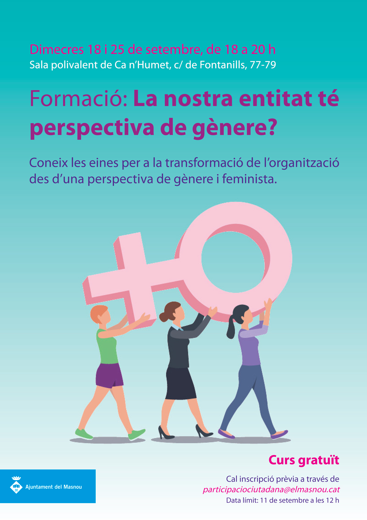 Formació per a entitats en perspectiva de gènere