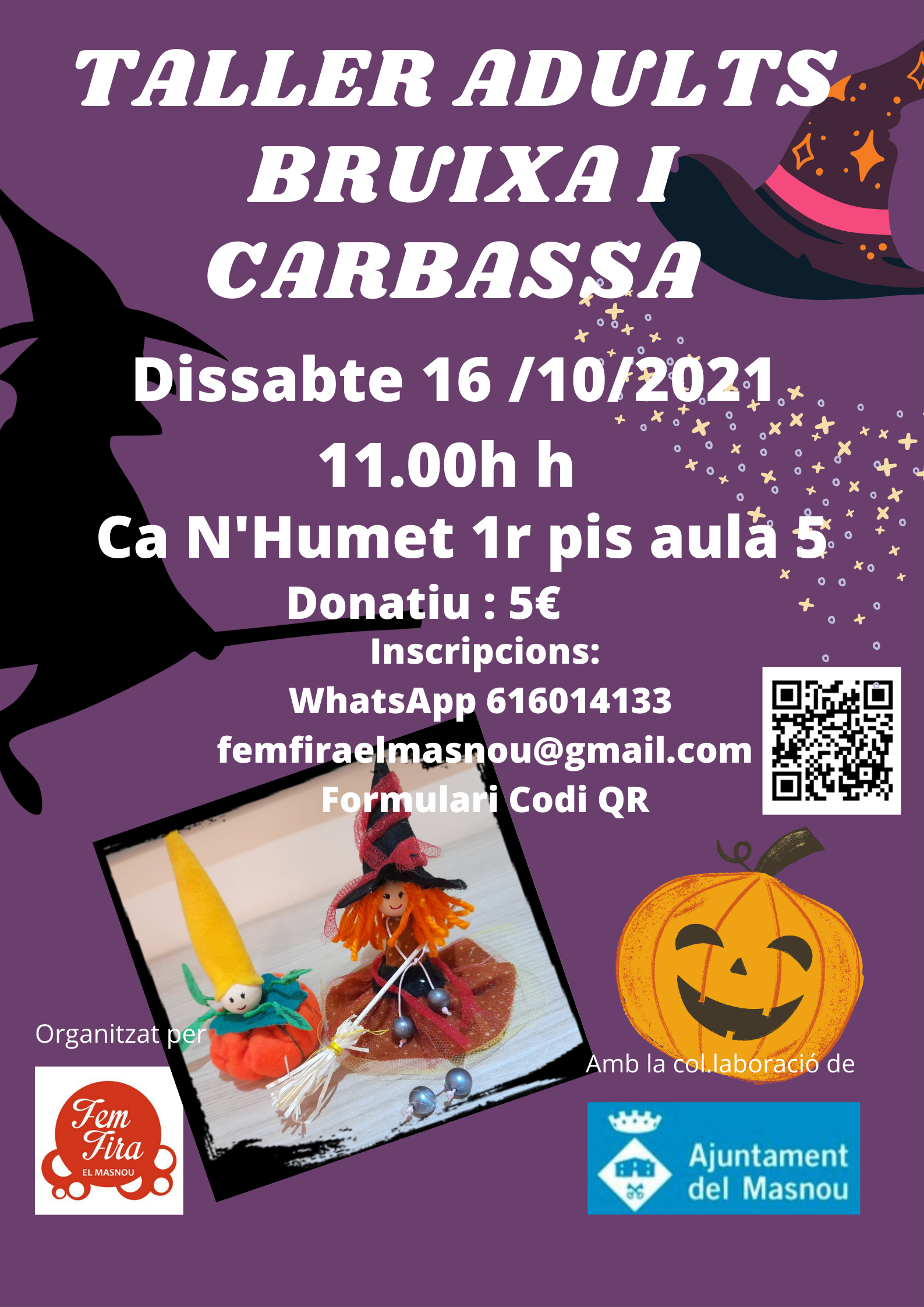 Taller per a adults: Bruixa i carbassa