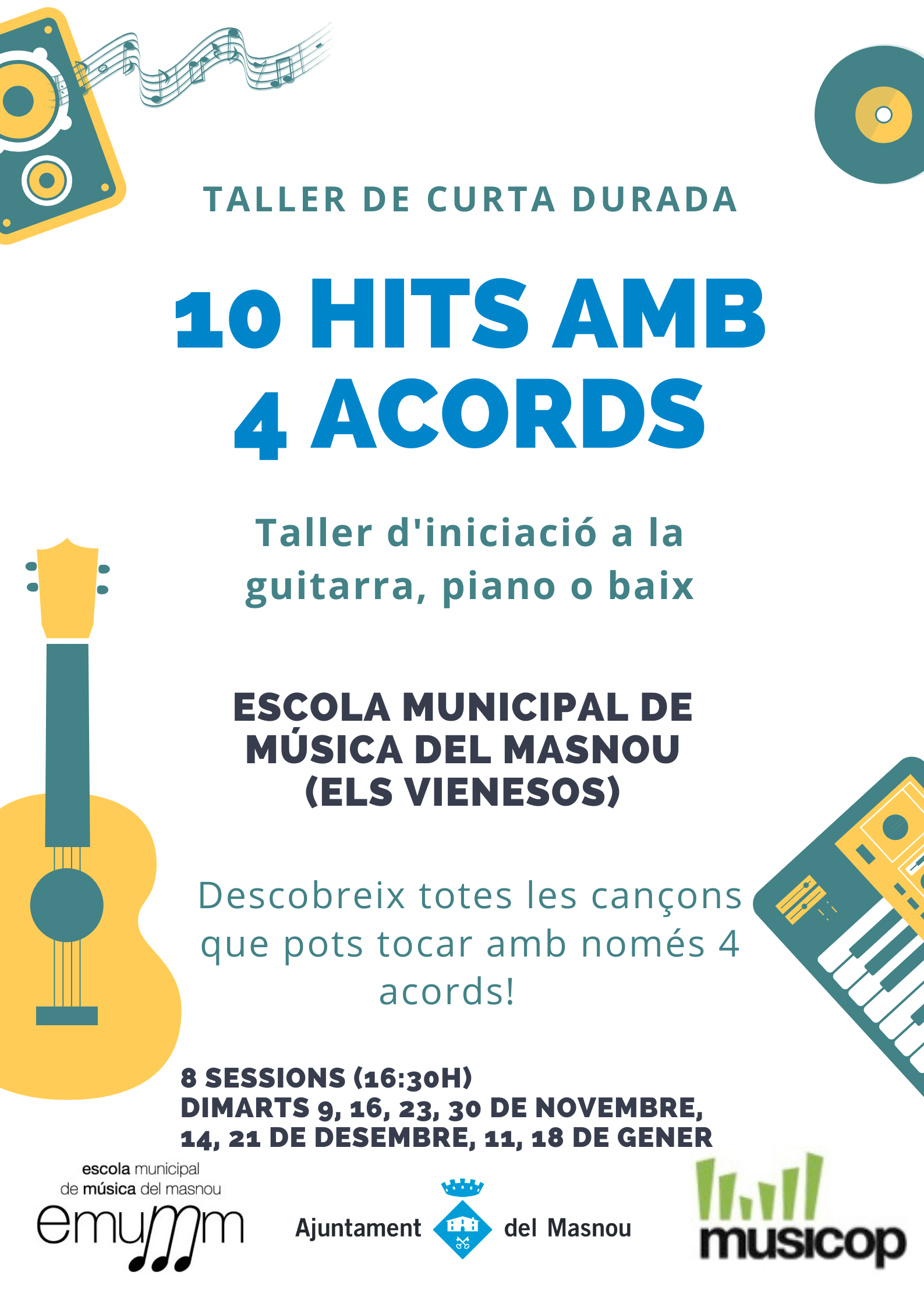 Taller de música: 10 hits amb 4 acords 