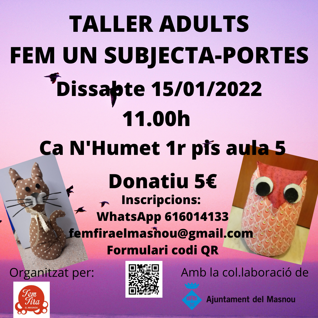 Taller per a adults: Fem un subjectaportes