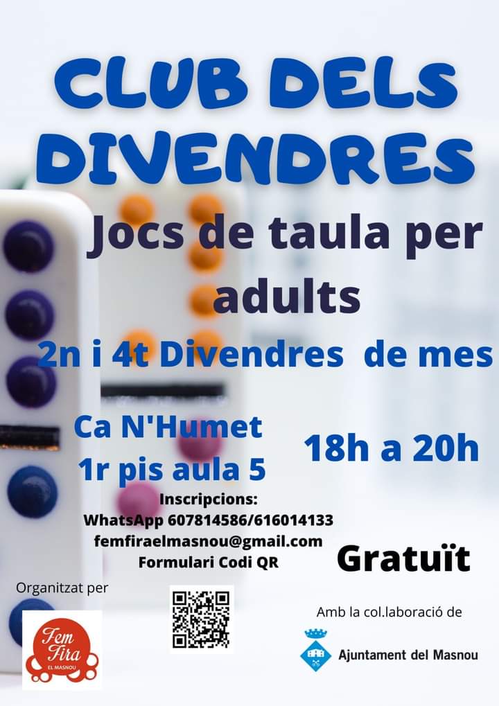 Club dels Divendres: Jocs de taula per a adults