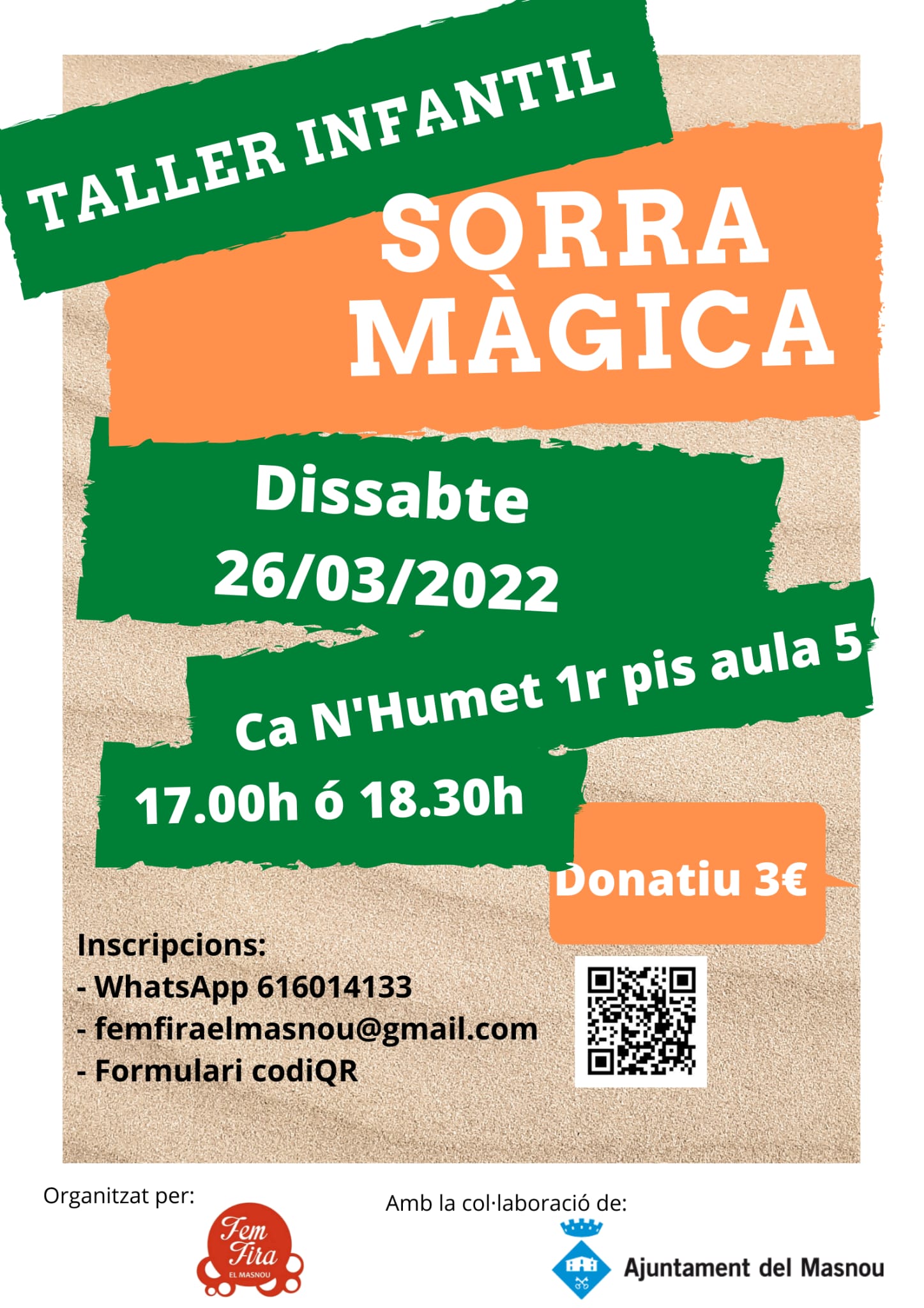'TALLER INFANTIL. Sorra màgica'