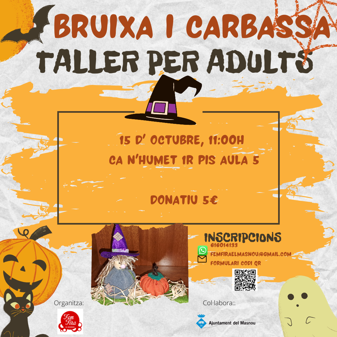 Taller per a adults: Bruixa i carbassa