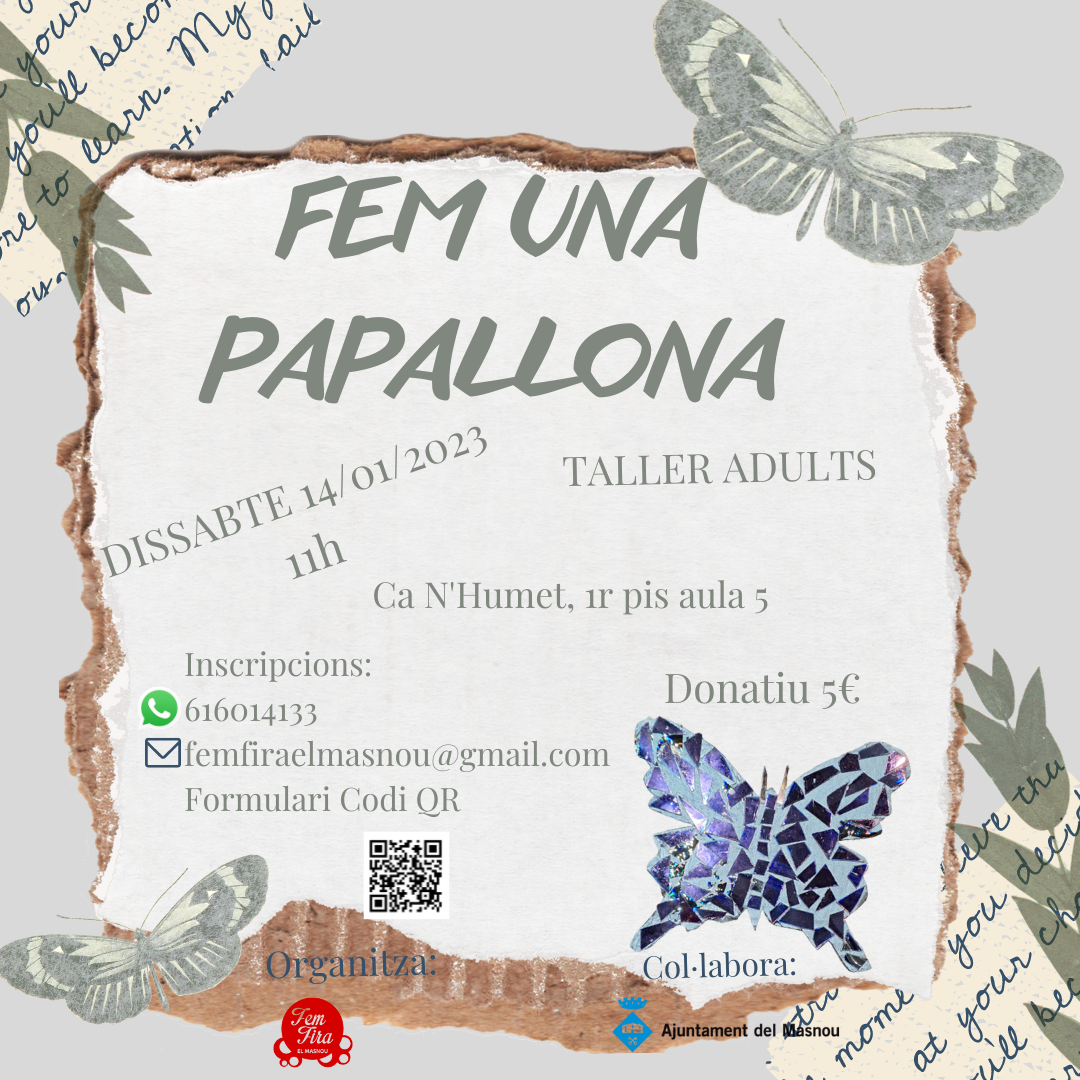 Taller per a adults: Fem una papallona de paper