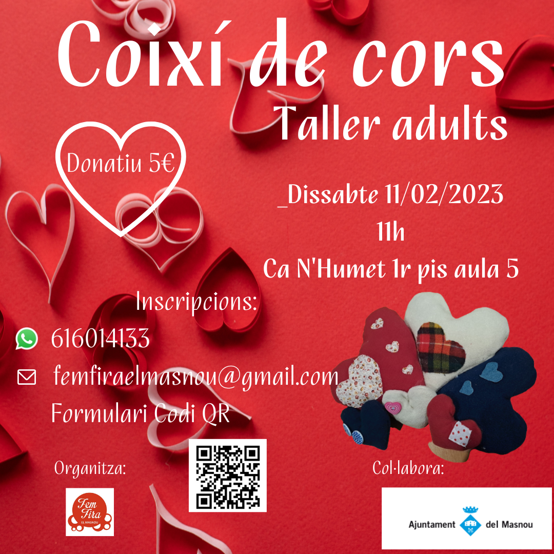 Taller per a adults: coixí de cors