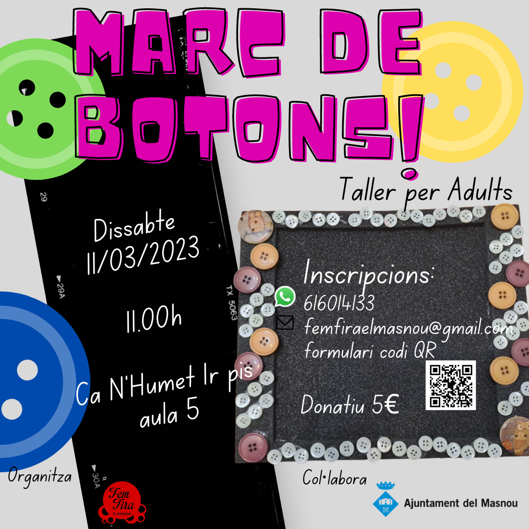 Taller per a adults: fem un marc de botons