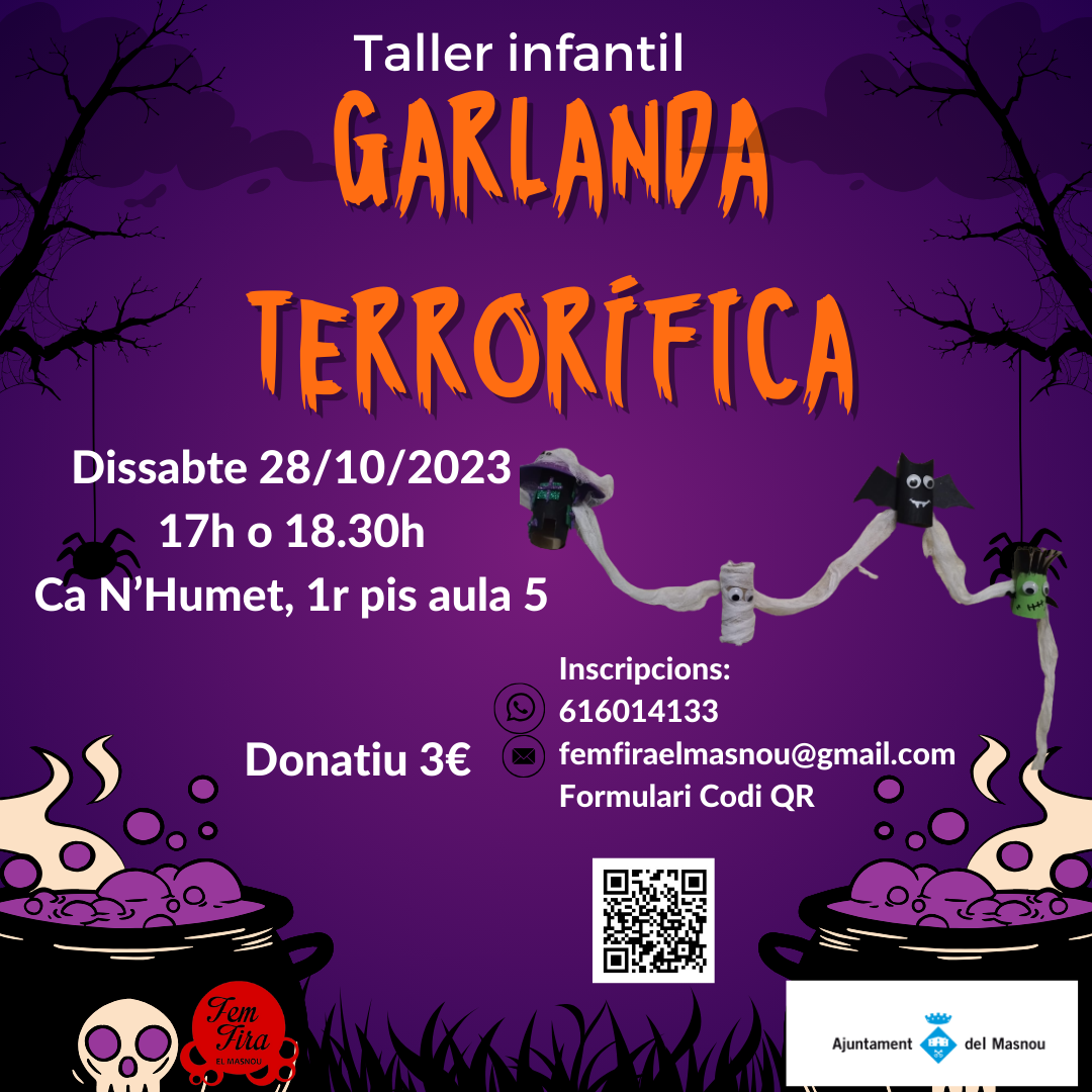 Taller infantil: garlanda terrorífica