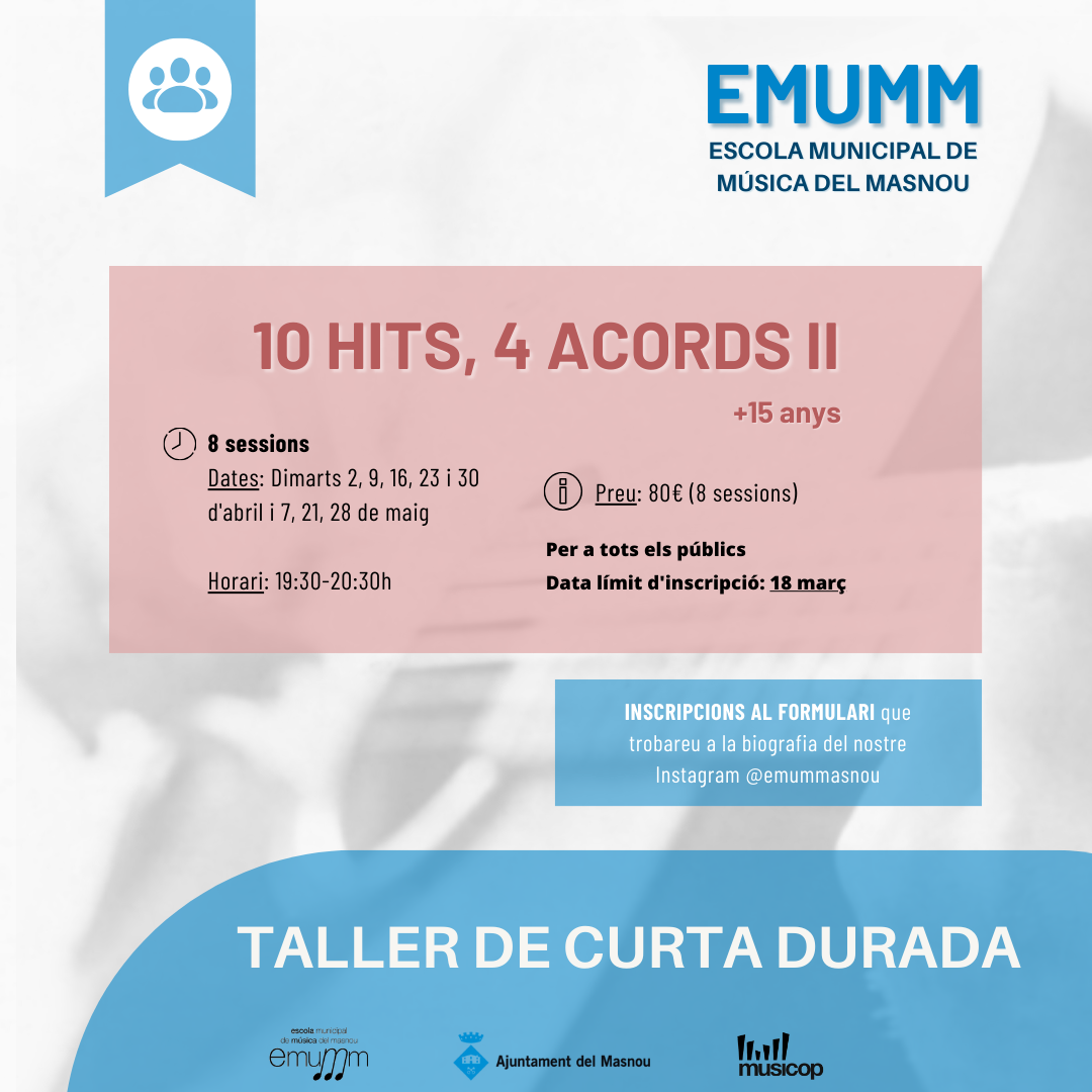 Taller: 10 hits 4 acords