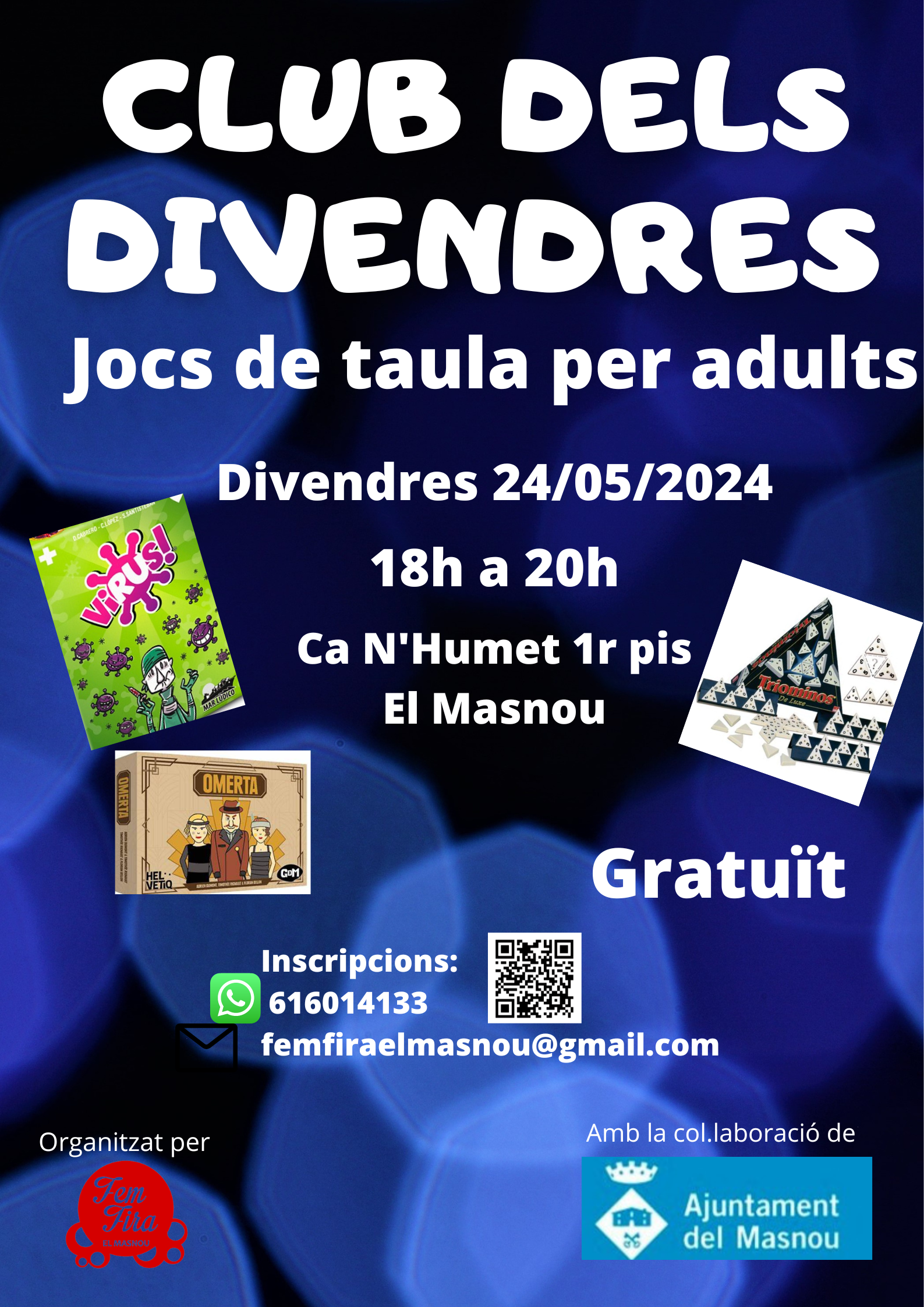 Club dels Divendres: jocs de taula per a persones adultes