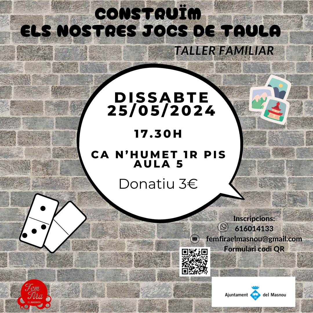 Taller familiar: Construïm els nostres jocs