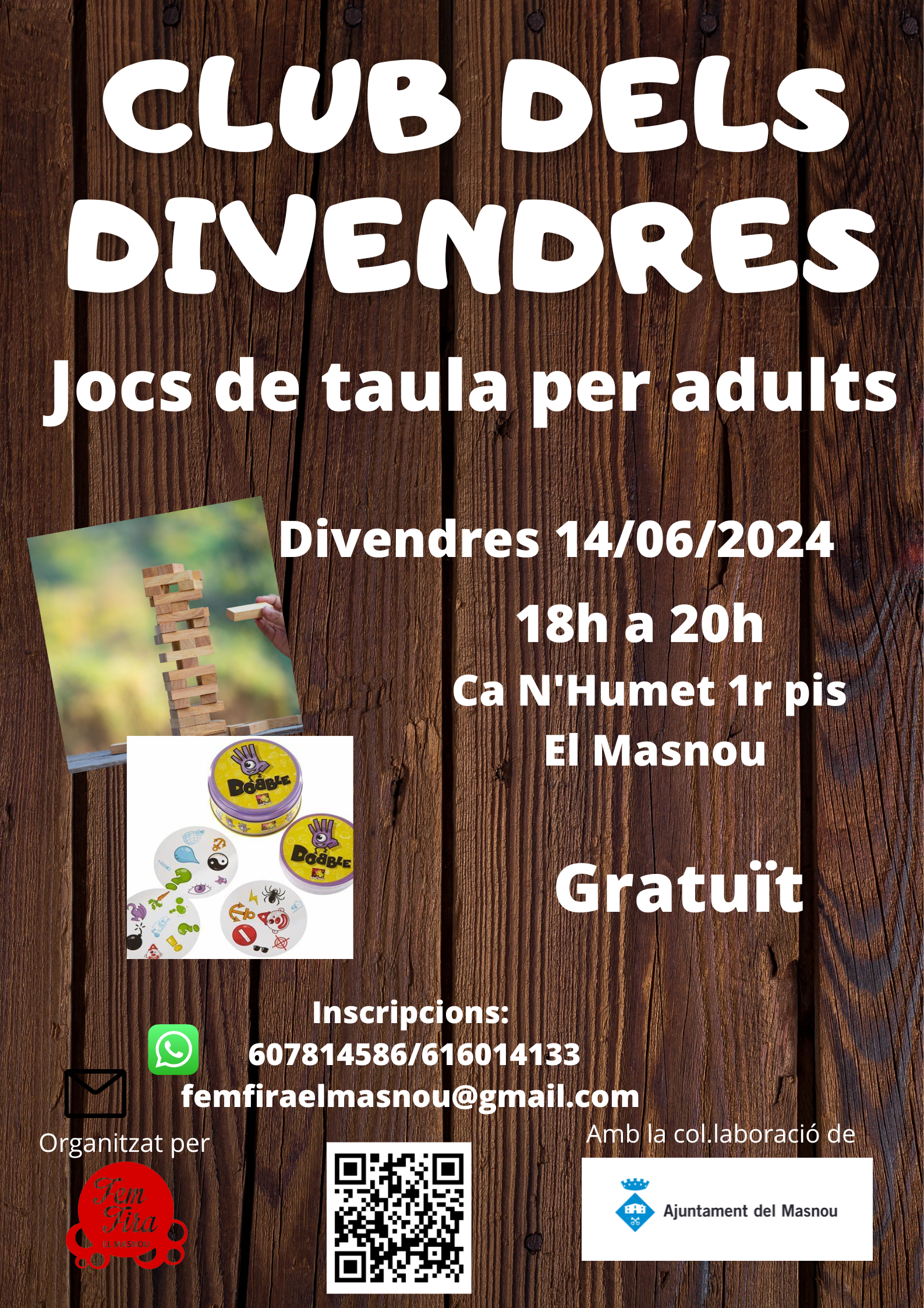 'CLUB DELS DIVENDRES. JOCS DE TAULA PER A PERSONES ADULTES'