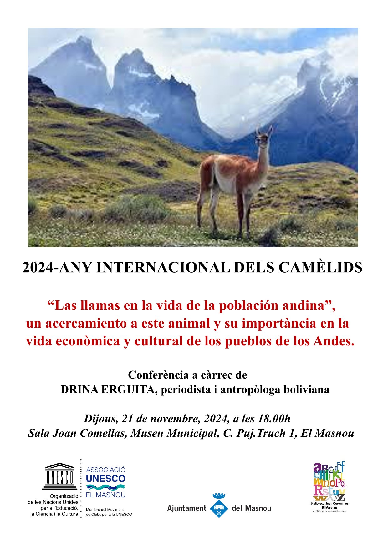 'Las Llamas en la vida de la población andina'