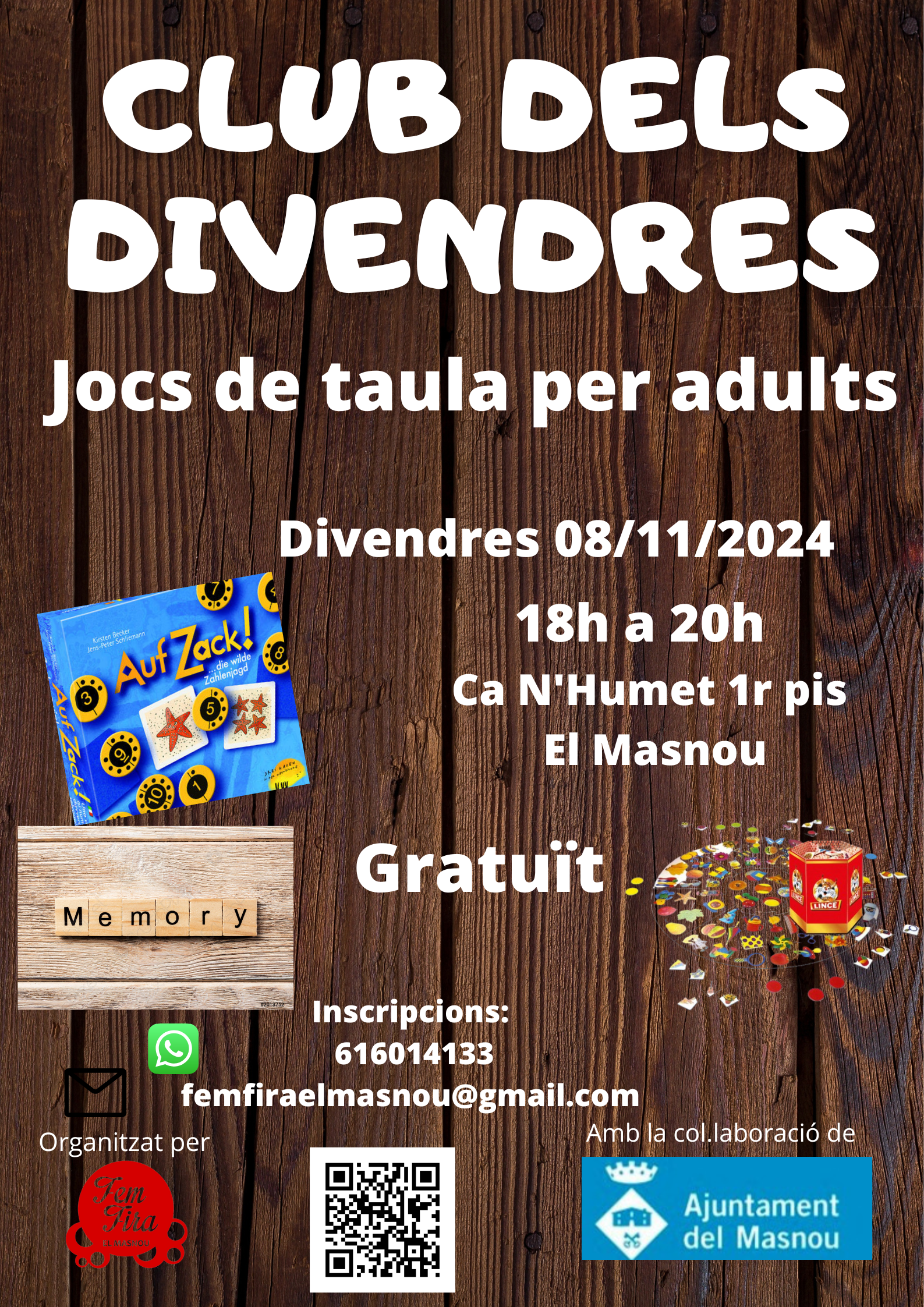 Club dels Divendres, jocs de taula per a persones adultes