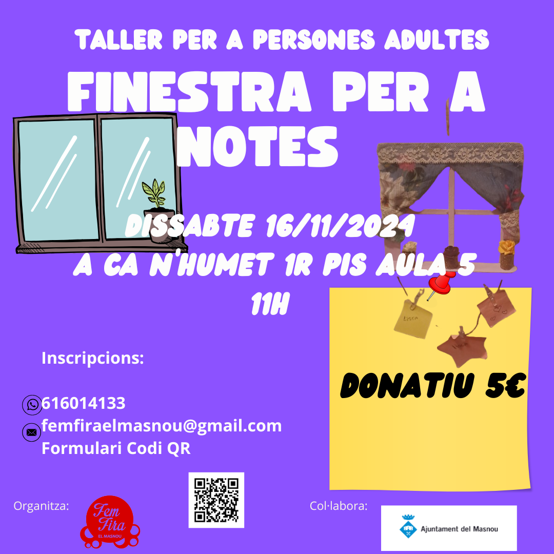 'FINESTRA PER A NOTES. Manualitat per a persones adultes'