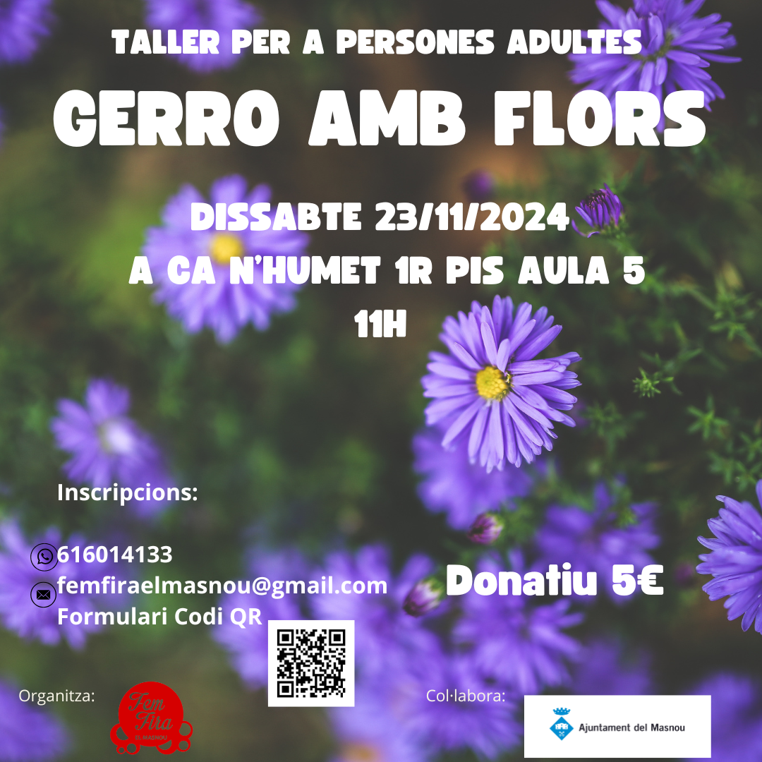 'GERRO AMB FLORS. Taller manualitats per a persones adultes'