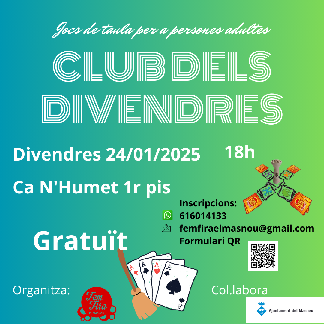 'CLUB DELS DIVENDRES. JOCS DE TAULA PER A PERSONES ADULTES'