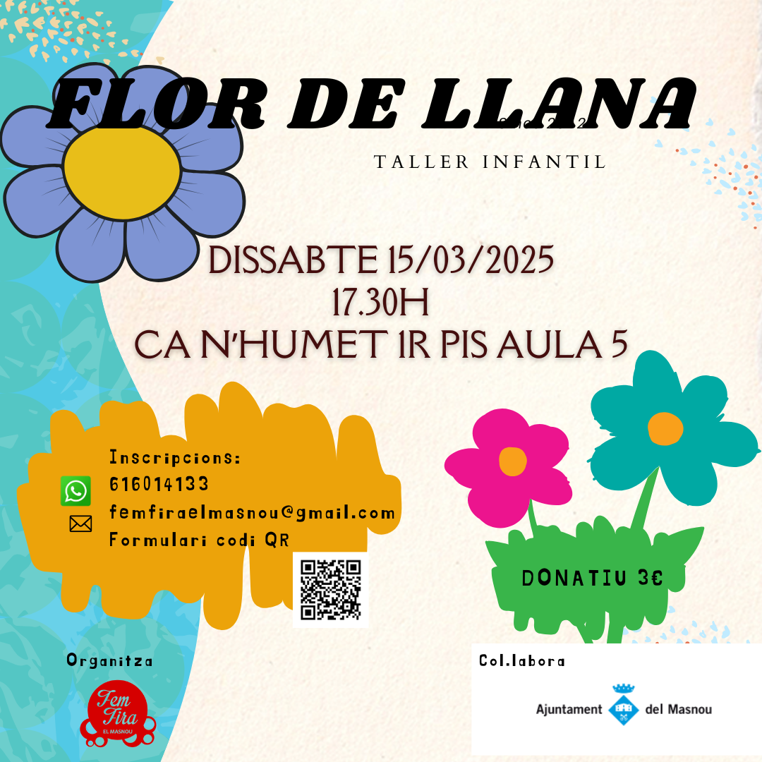 'FLOR DE LLANA. Taller de manualitats infantil'