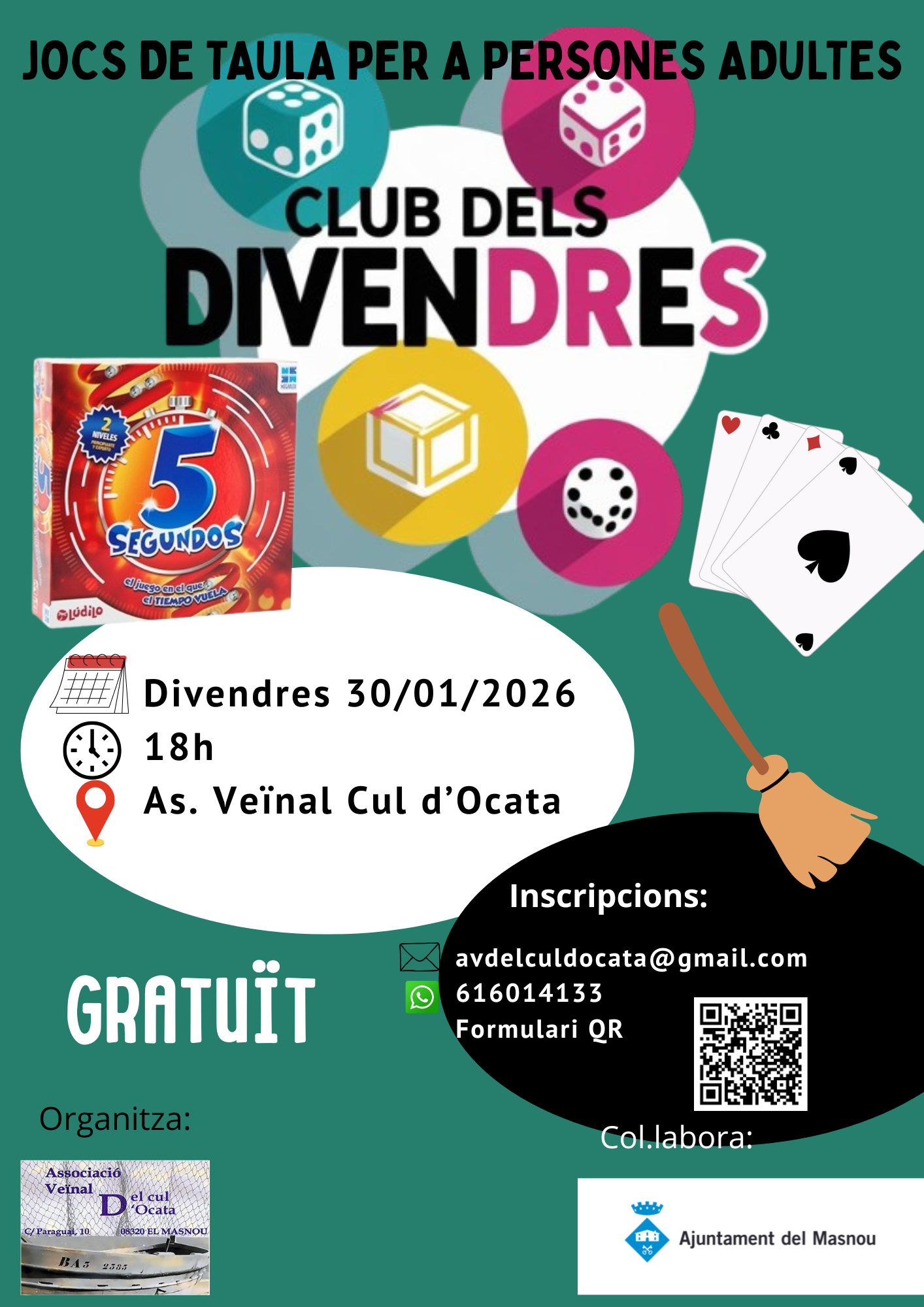 'CLUB DELS DIVENDRES. Jocs de taula per a persones adultes'