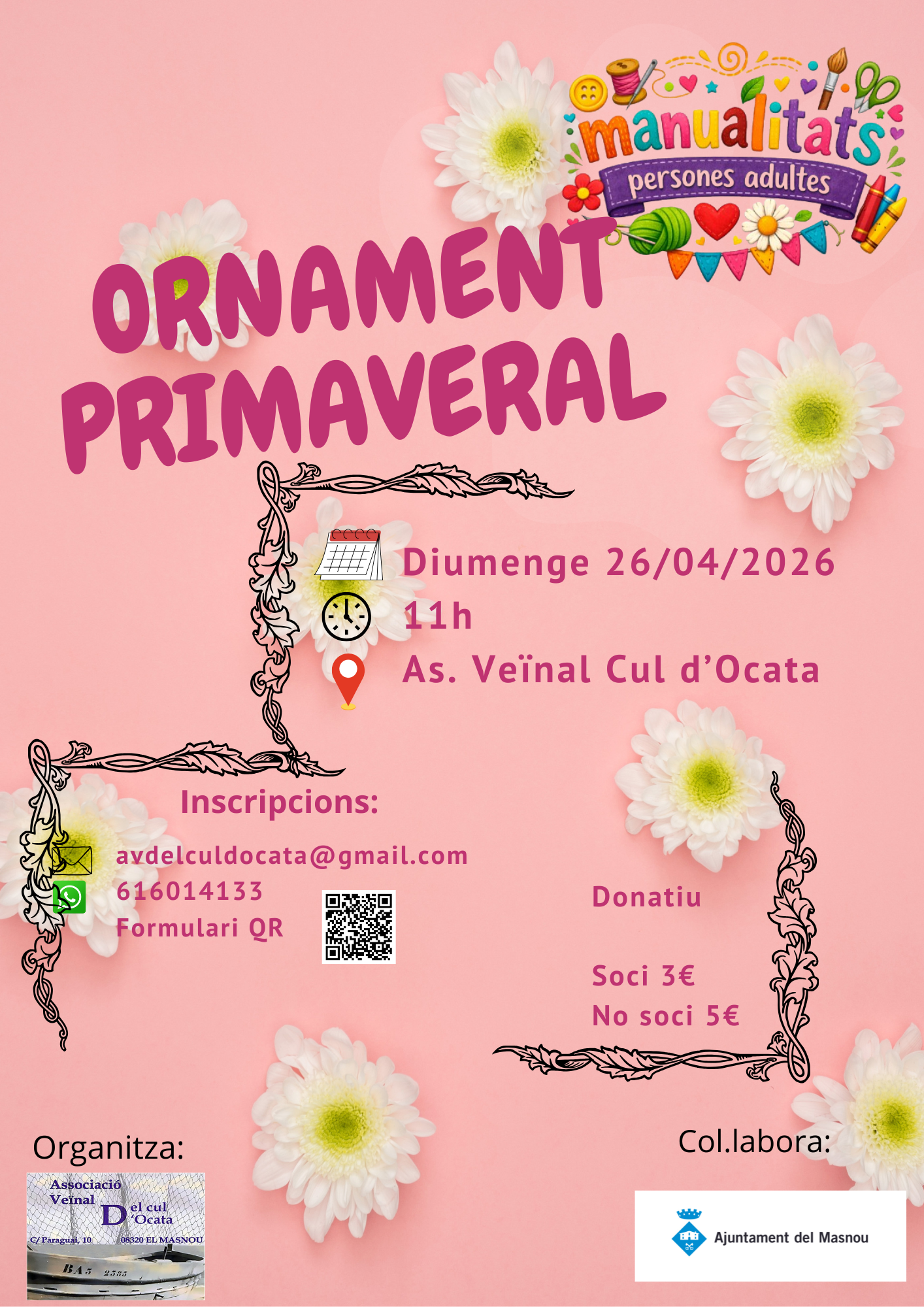 'FEM UN ORNAMENT PRIMAVERAL. Taller de manualitats per a persones adultes'