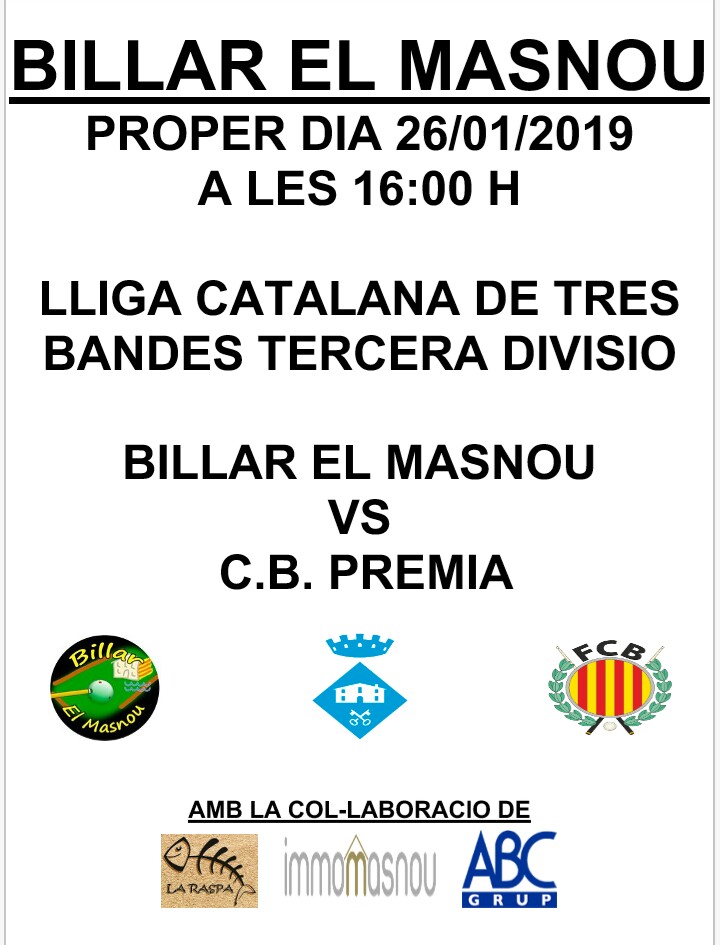 Lliga catalana de billar a tres bandes