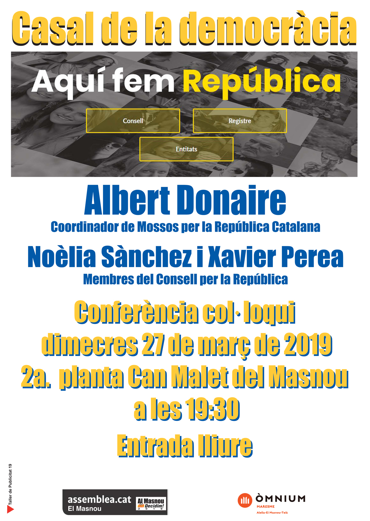 Xerrada col·loqui amb Albert Donaire, coord. Mossos per la República Catalana
