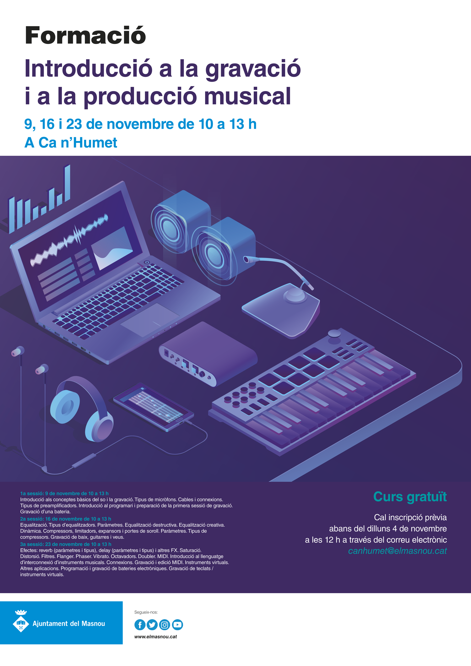 Formació: Introducció a la gravació i a la producció musical 