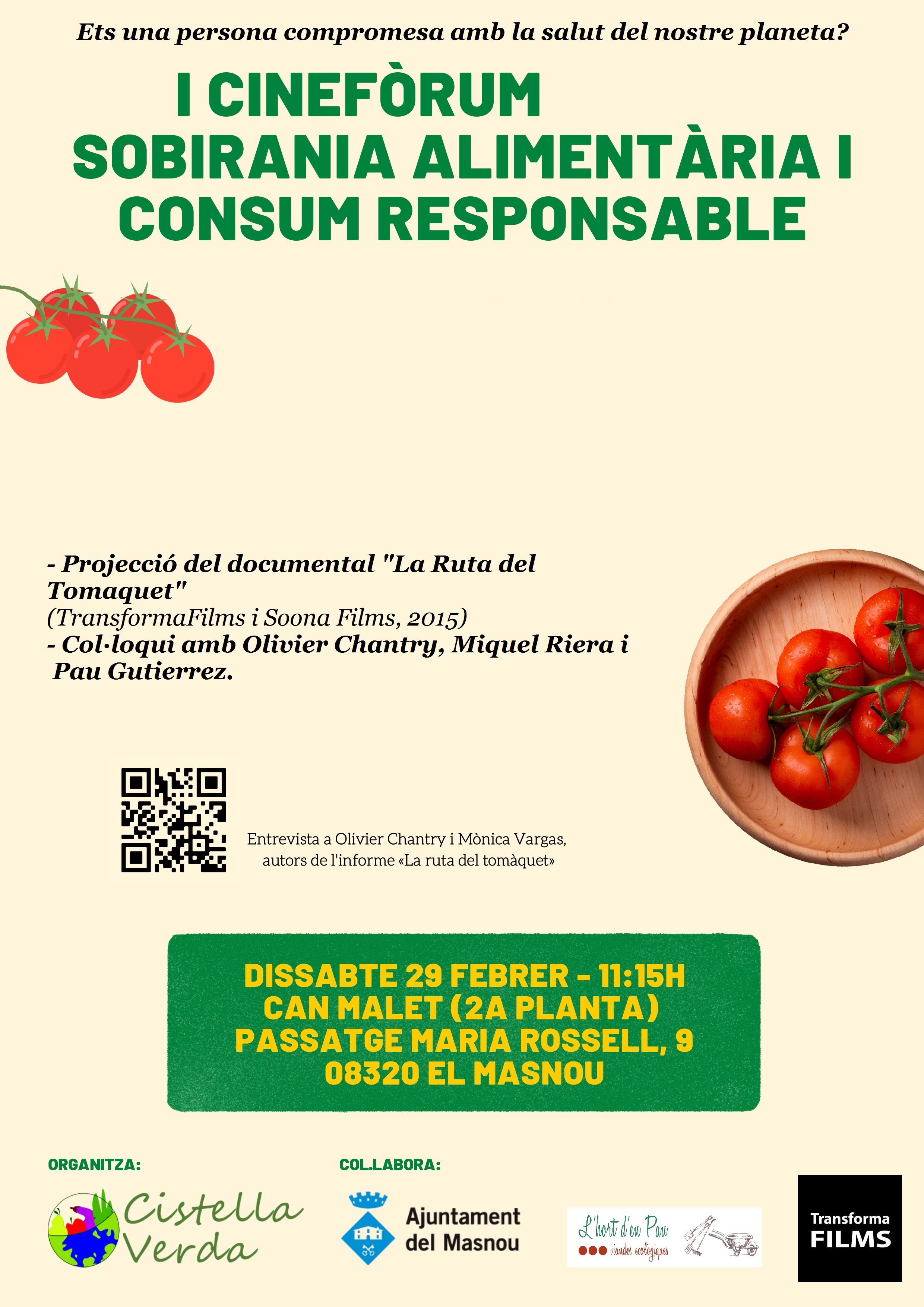 1r Cinefòrum Sobirania Alimentària i Consum Responsable