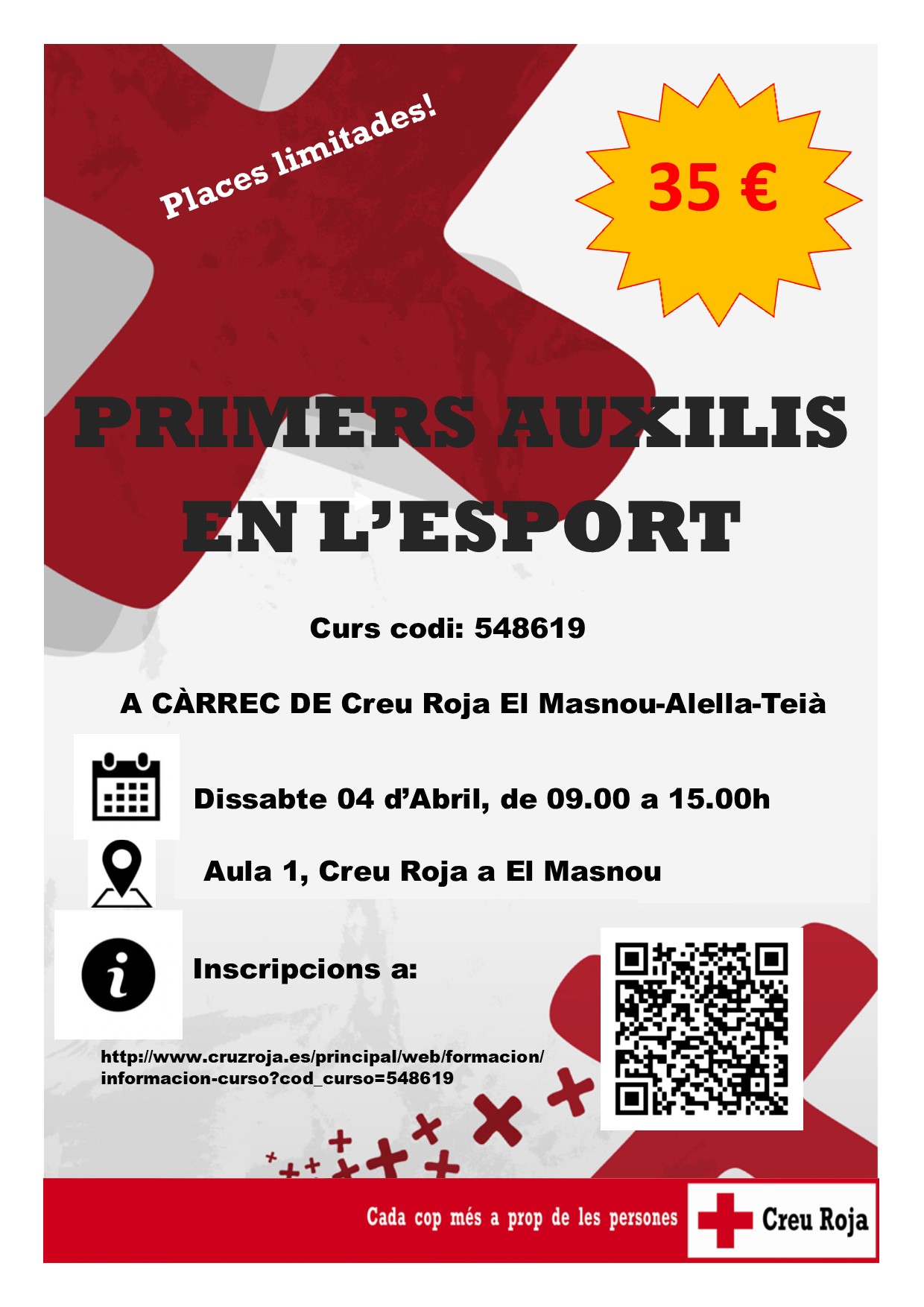 CANCEL·LAT - Taller de primers auxilis en l'esport