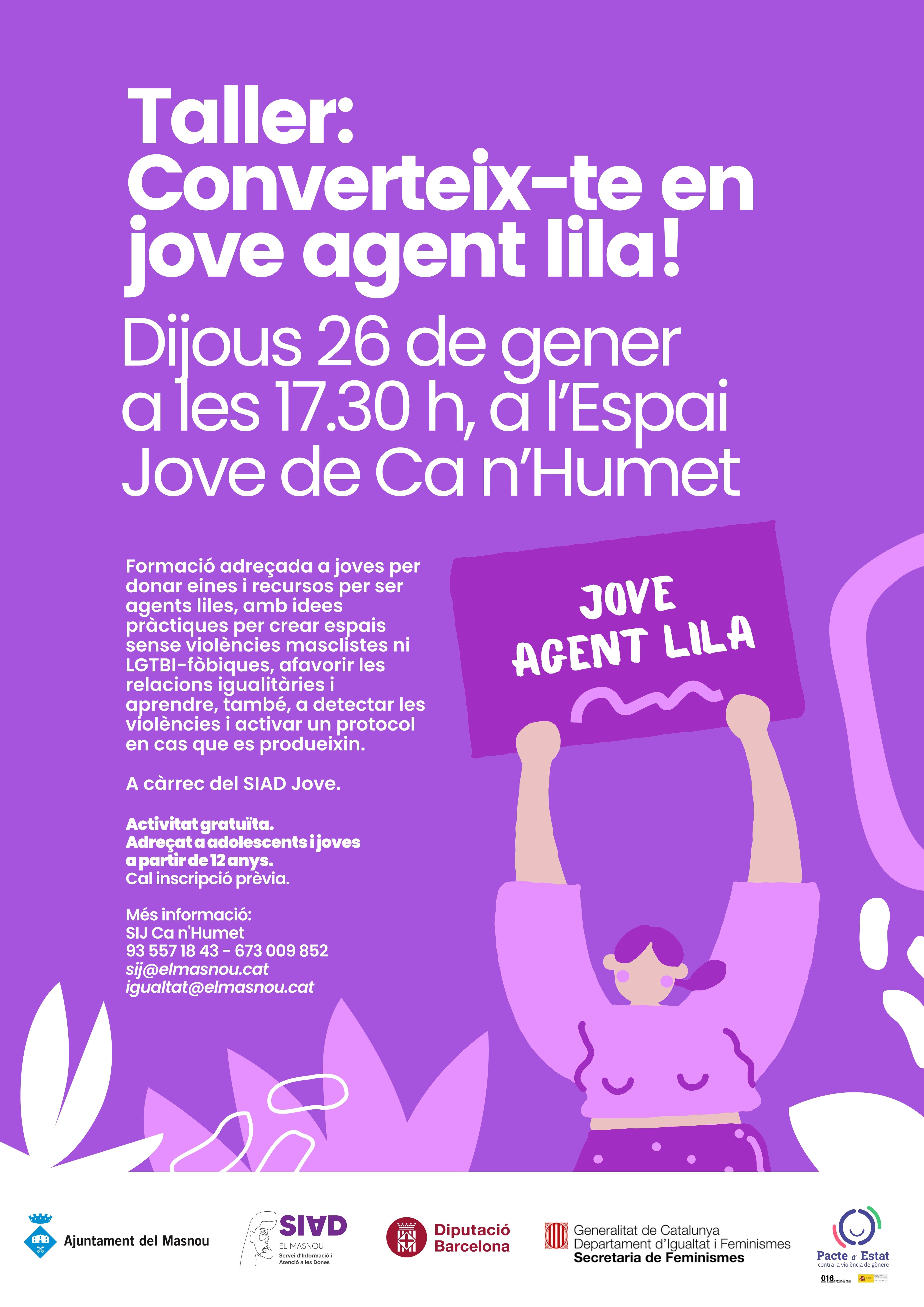 Taller: Converteix-te en jove agent lila!