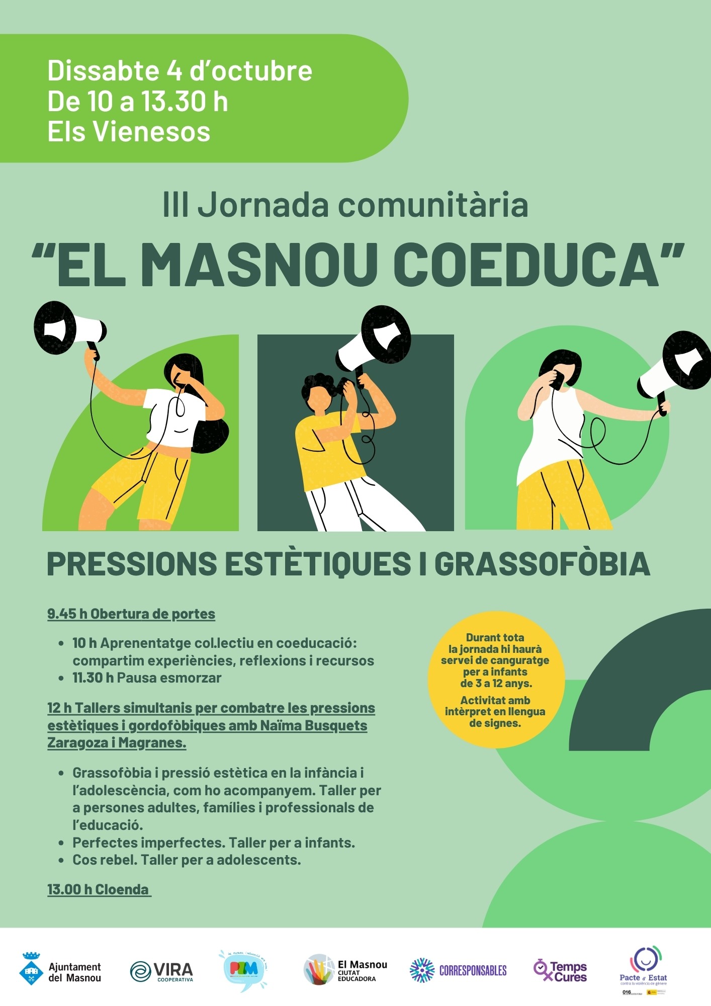 III Jornada Comunitària el Masnou Coeduca: Pressions estètiques i grassòfòbia 